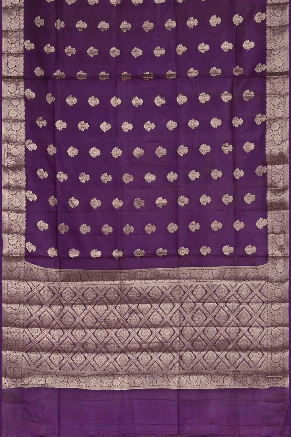 Purple Banarasi Raw Silk Saree