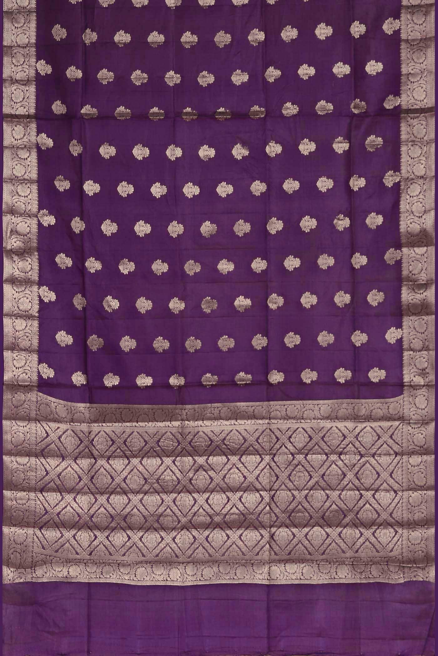 Purple Banarasi Raw Silk Saree