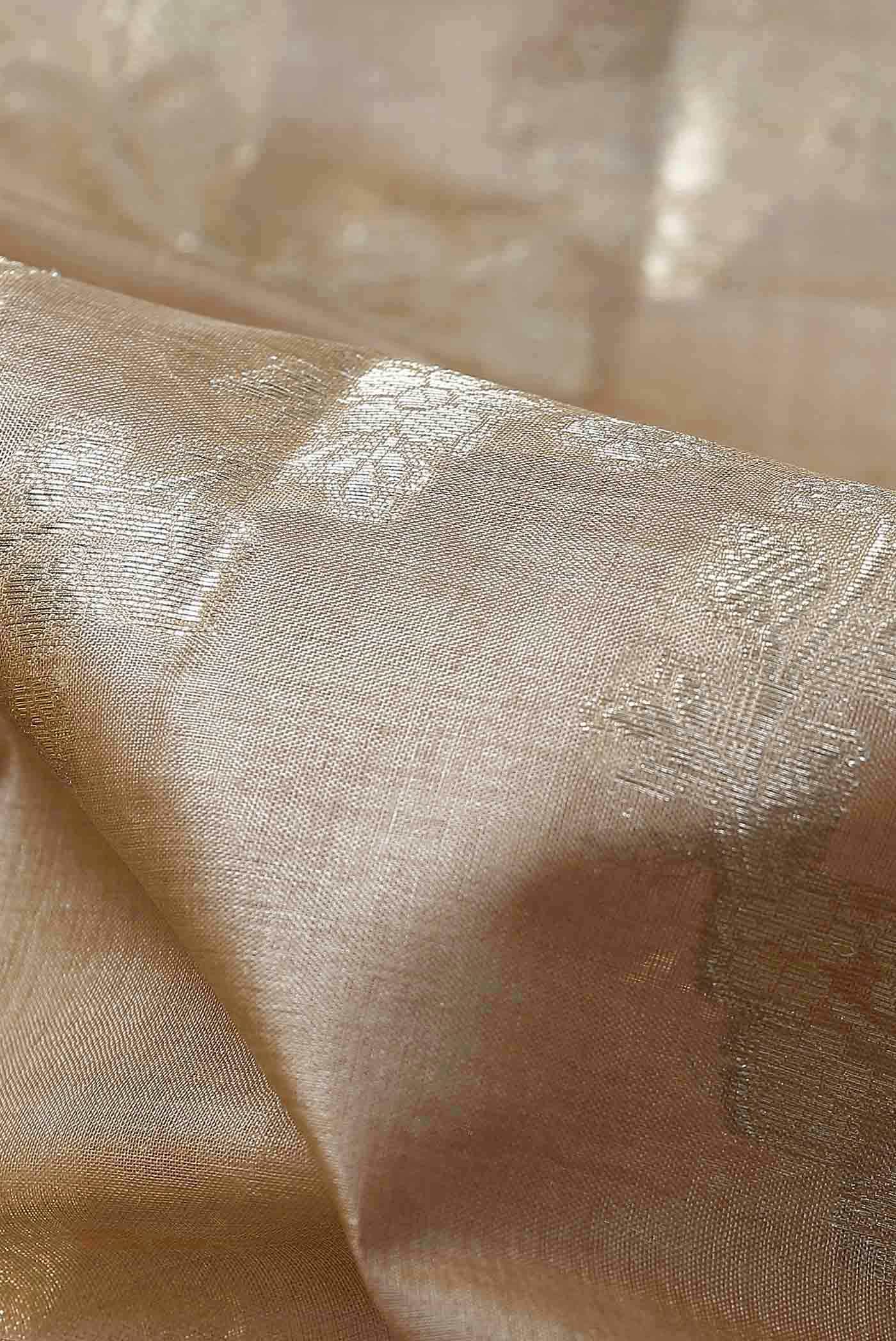 Beige Banarasi Raw Silk Saree