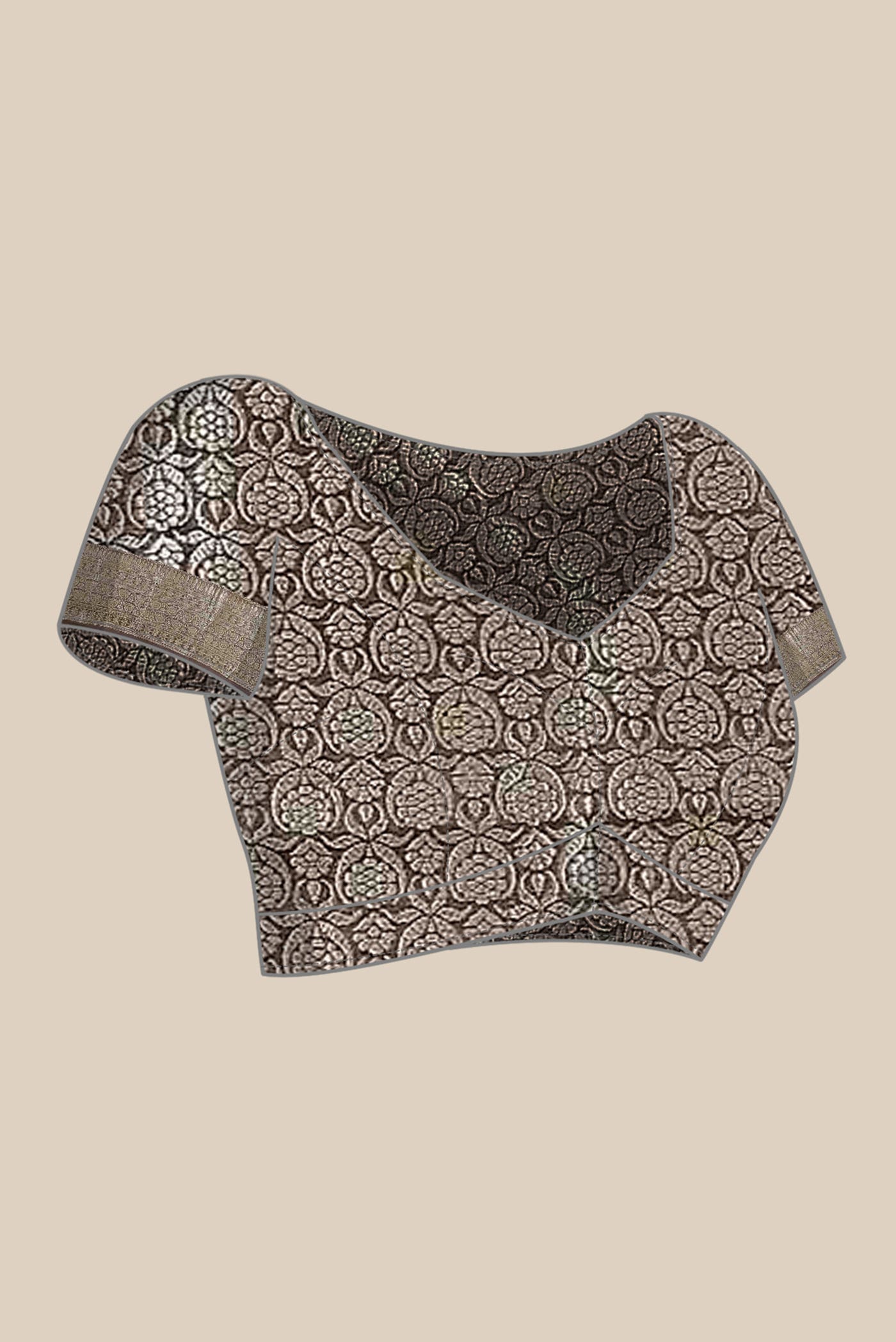 Brown Banarasi Raw Silk Saree