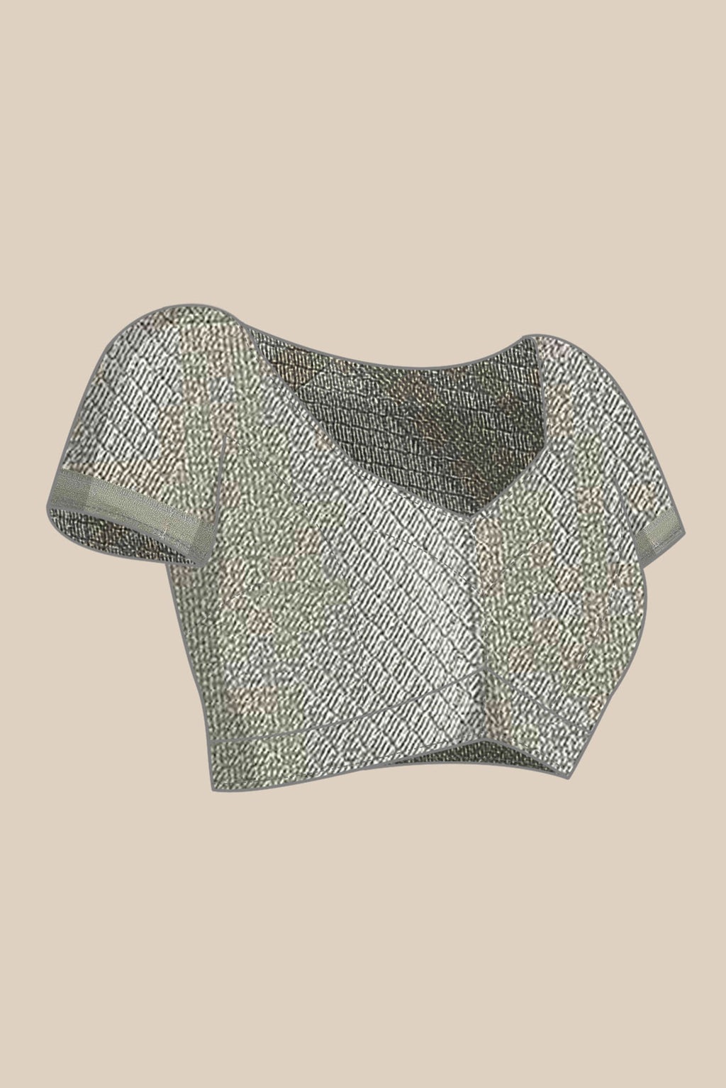 Grey Banarasi Raw Silk Saree