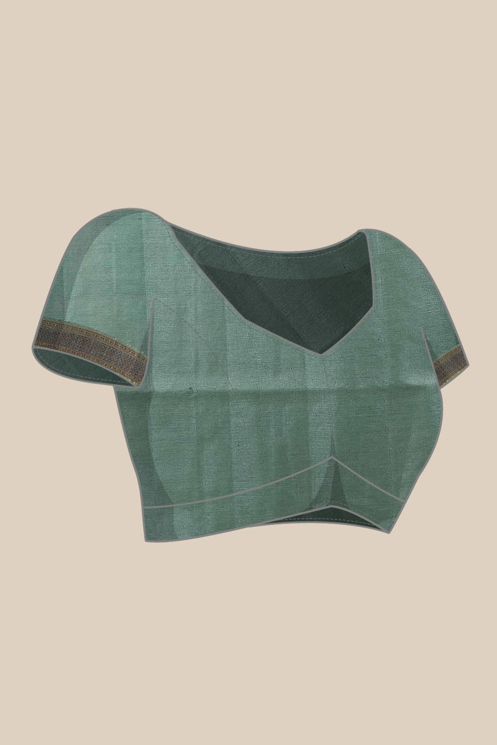 Green Banarasi Raw Silk Saree