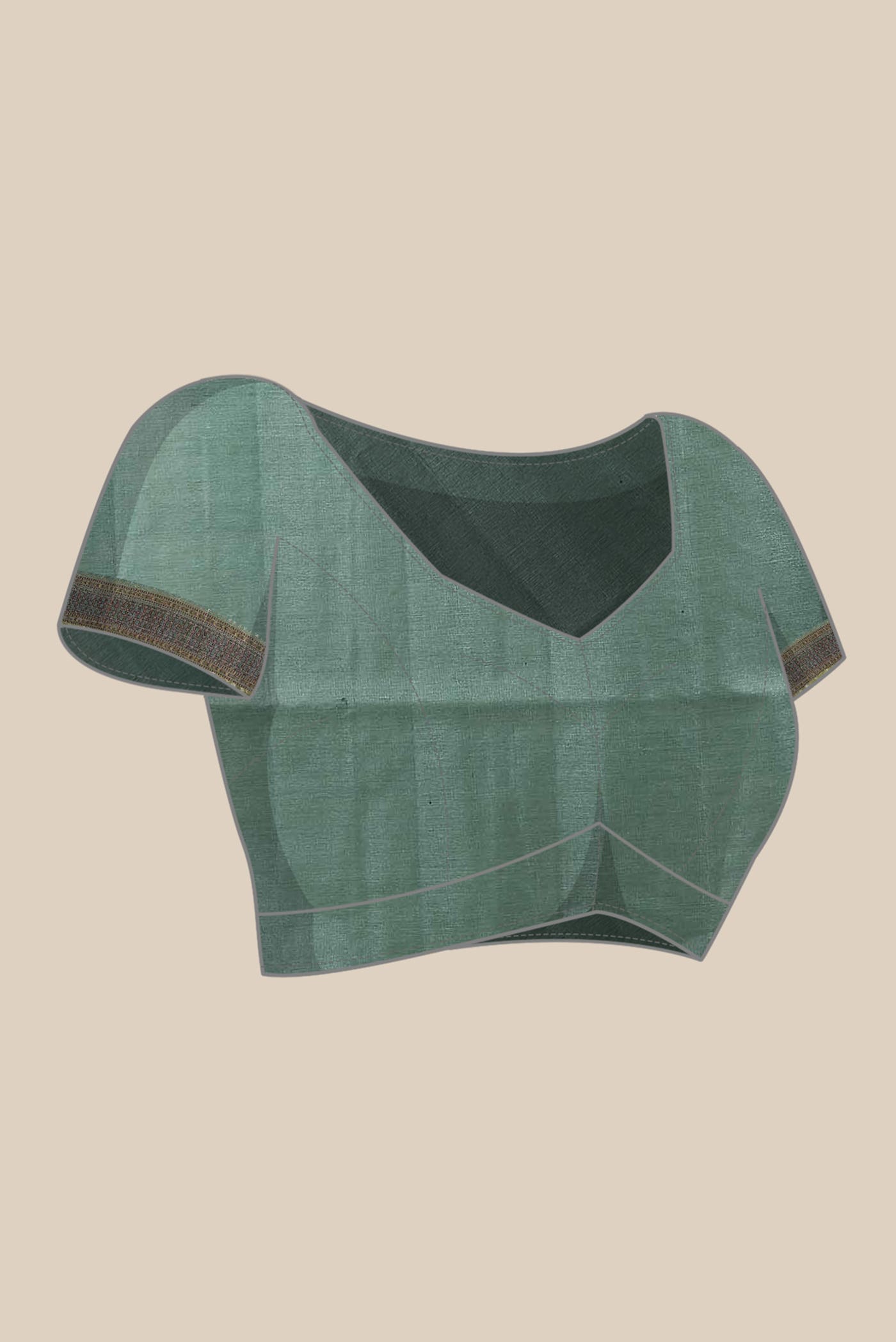Green Banarasi Raw Silk Saree