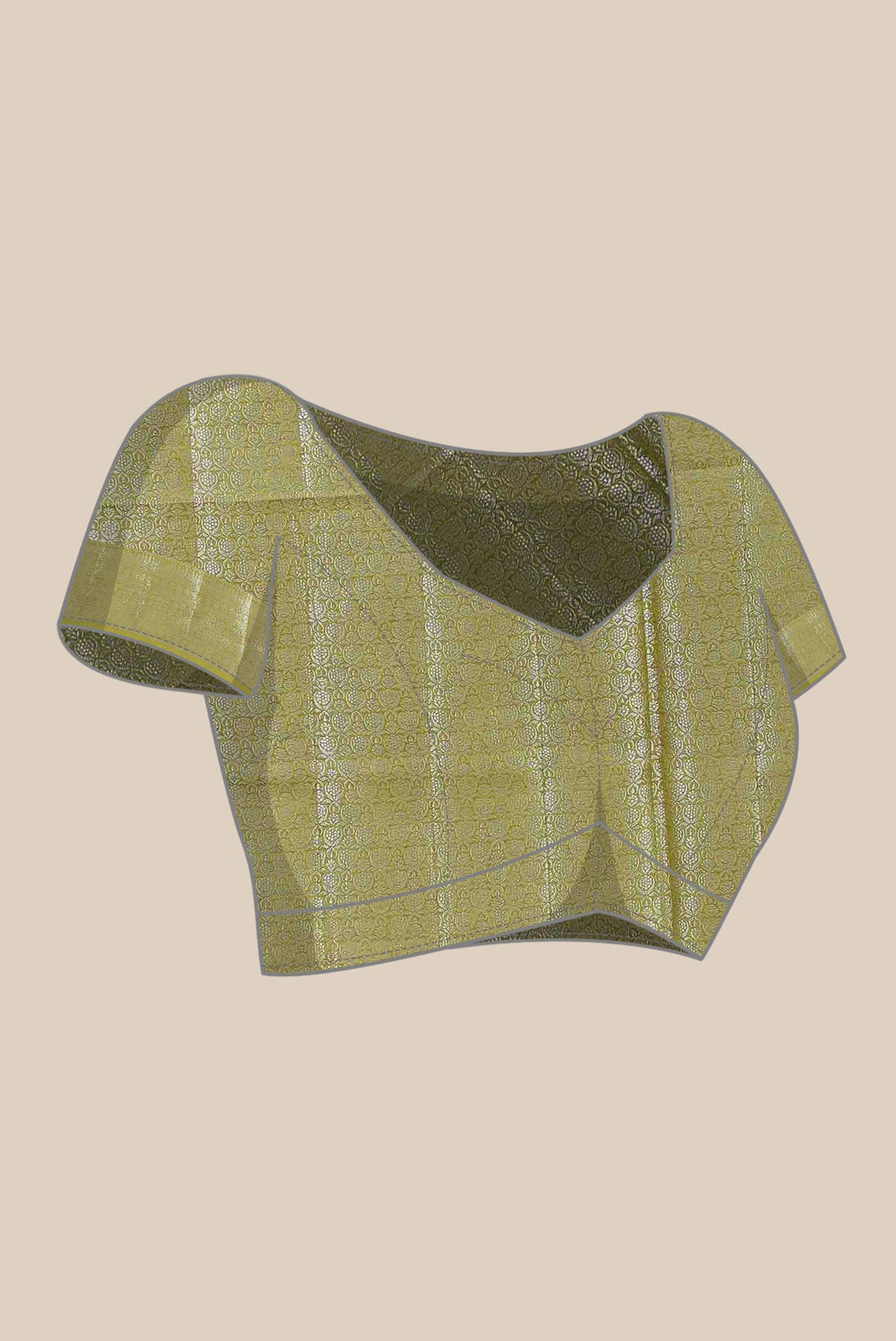 Yellow Banarasi Raw Silk Saree