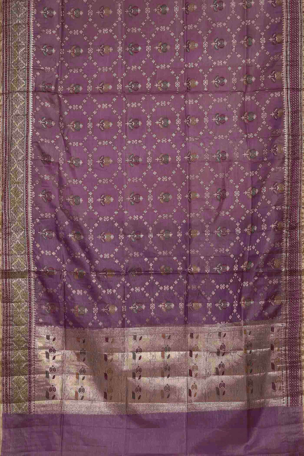 Purple Banarasi Raw Silk Saree