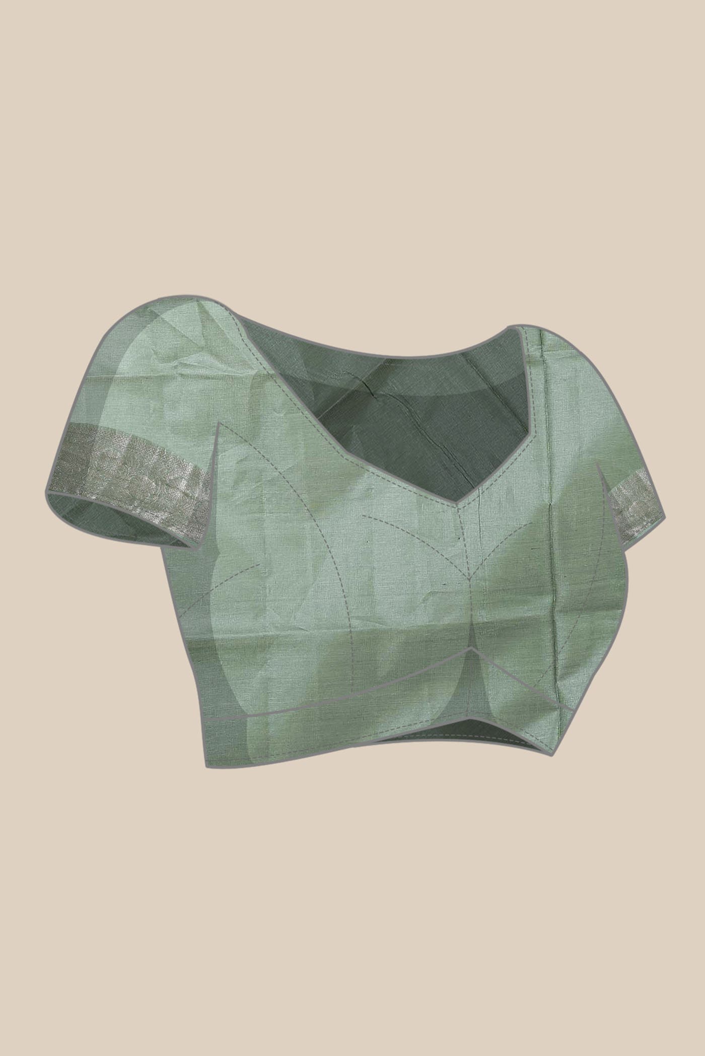 Green Banarasi Raw Silk Saree