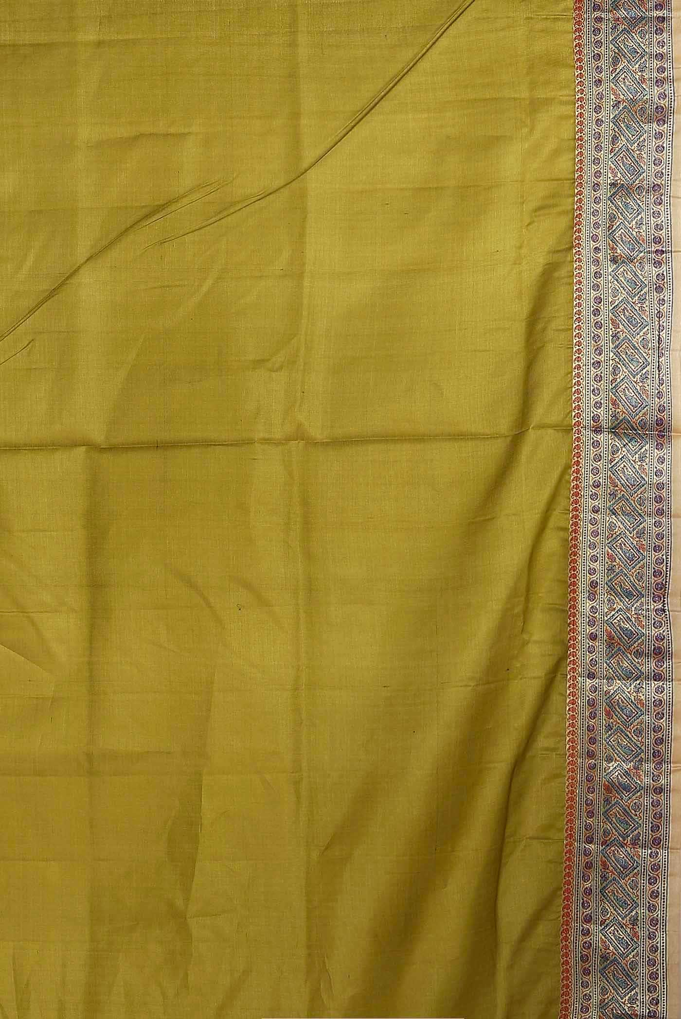 Green Banarasi Tussar Silk Saree