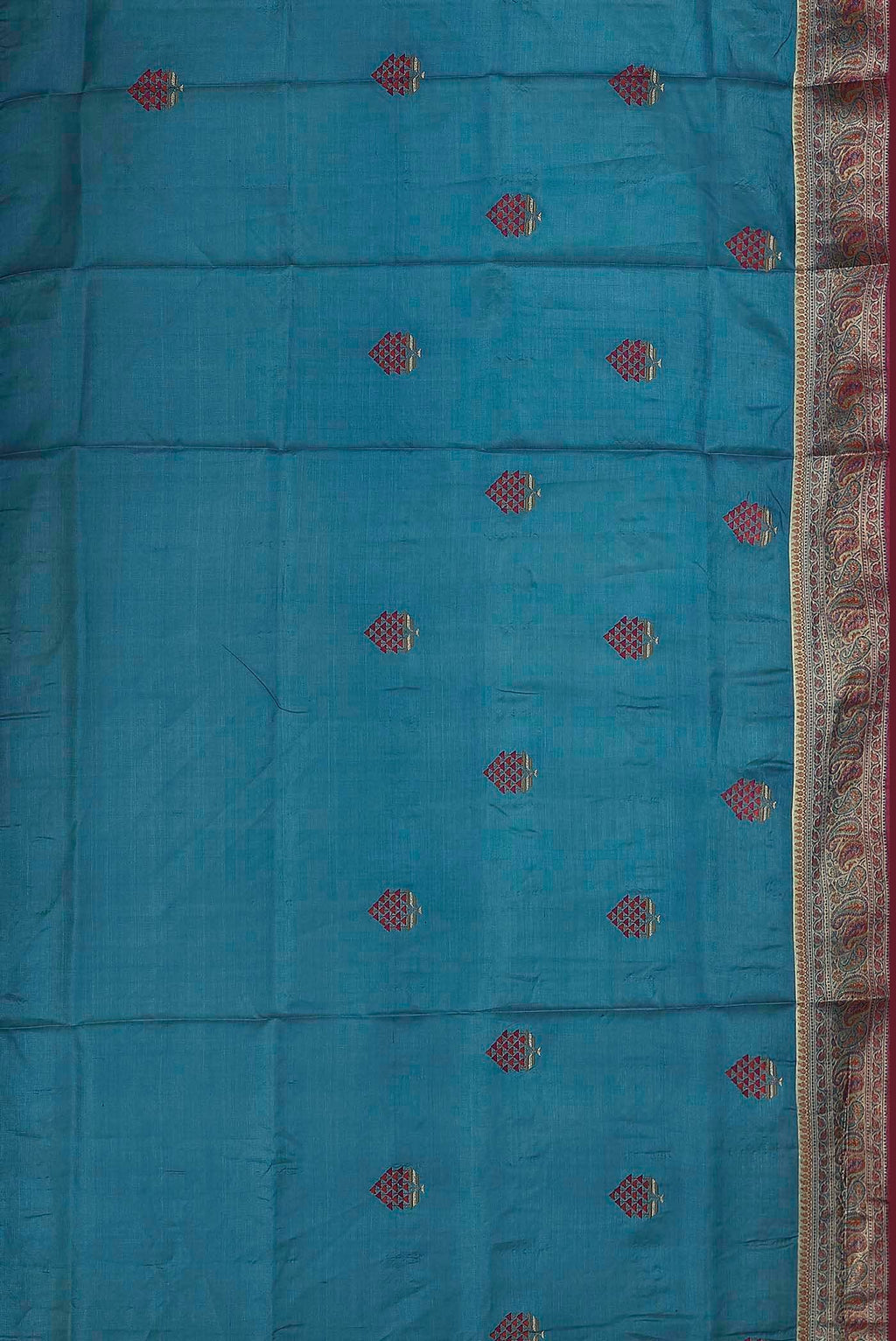 Blue Banarasi Raw Silk Saree