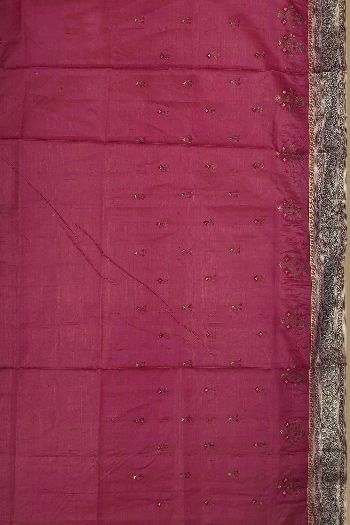Pink Banarasi Raw Silk Saree