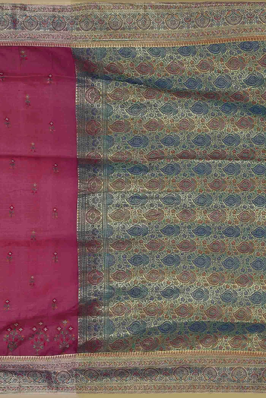 Pink Banarasi Raw Silk Saree