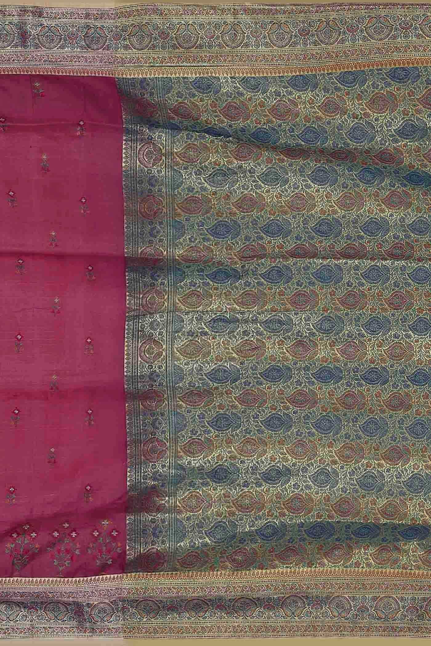 Pink Banarasi Raw Silk Saree