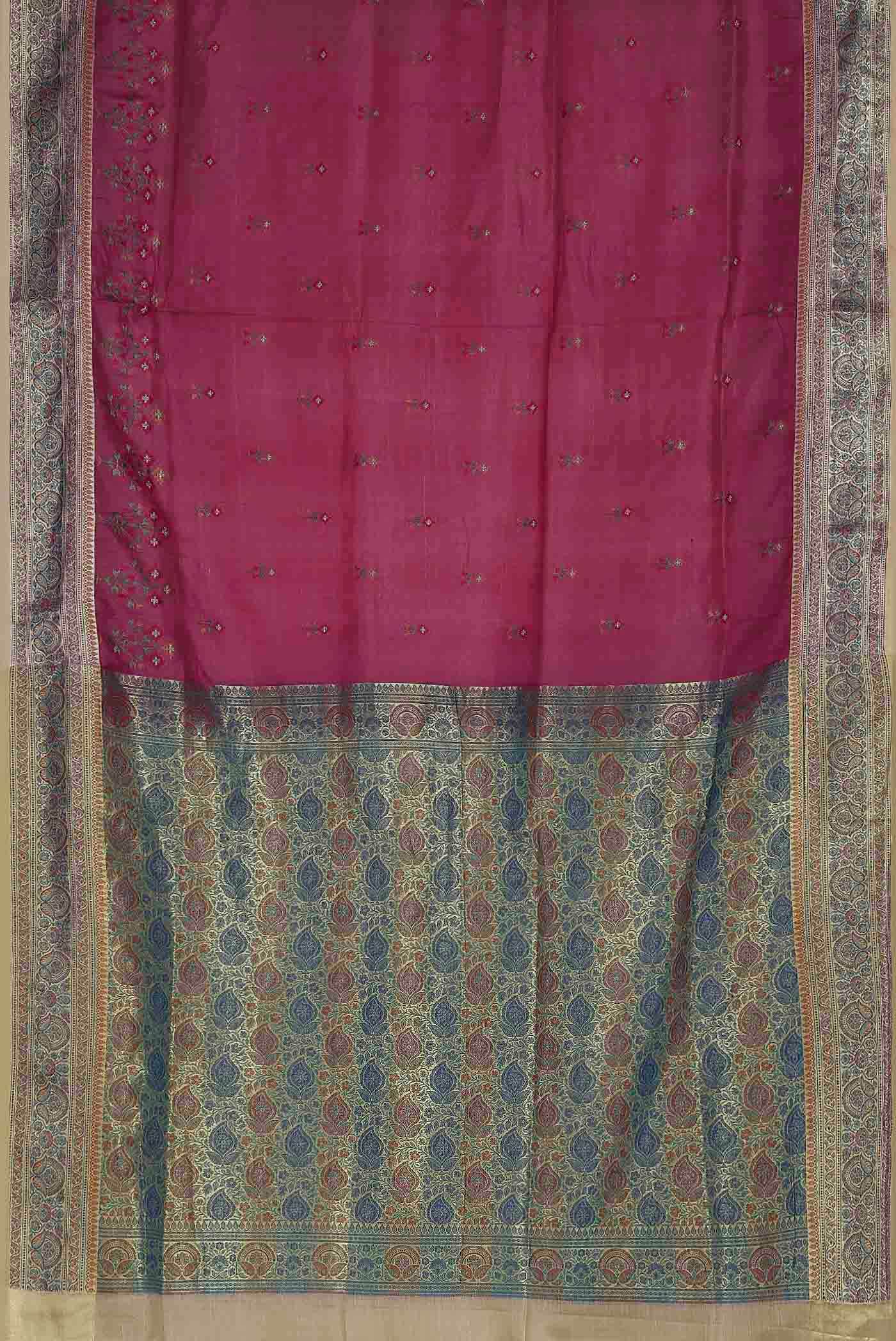 Pink Banarasi Raw Silk Saree