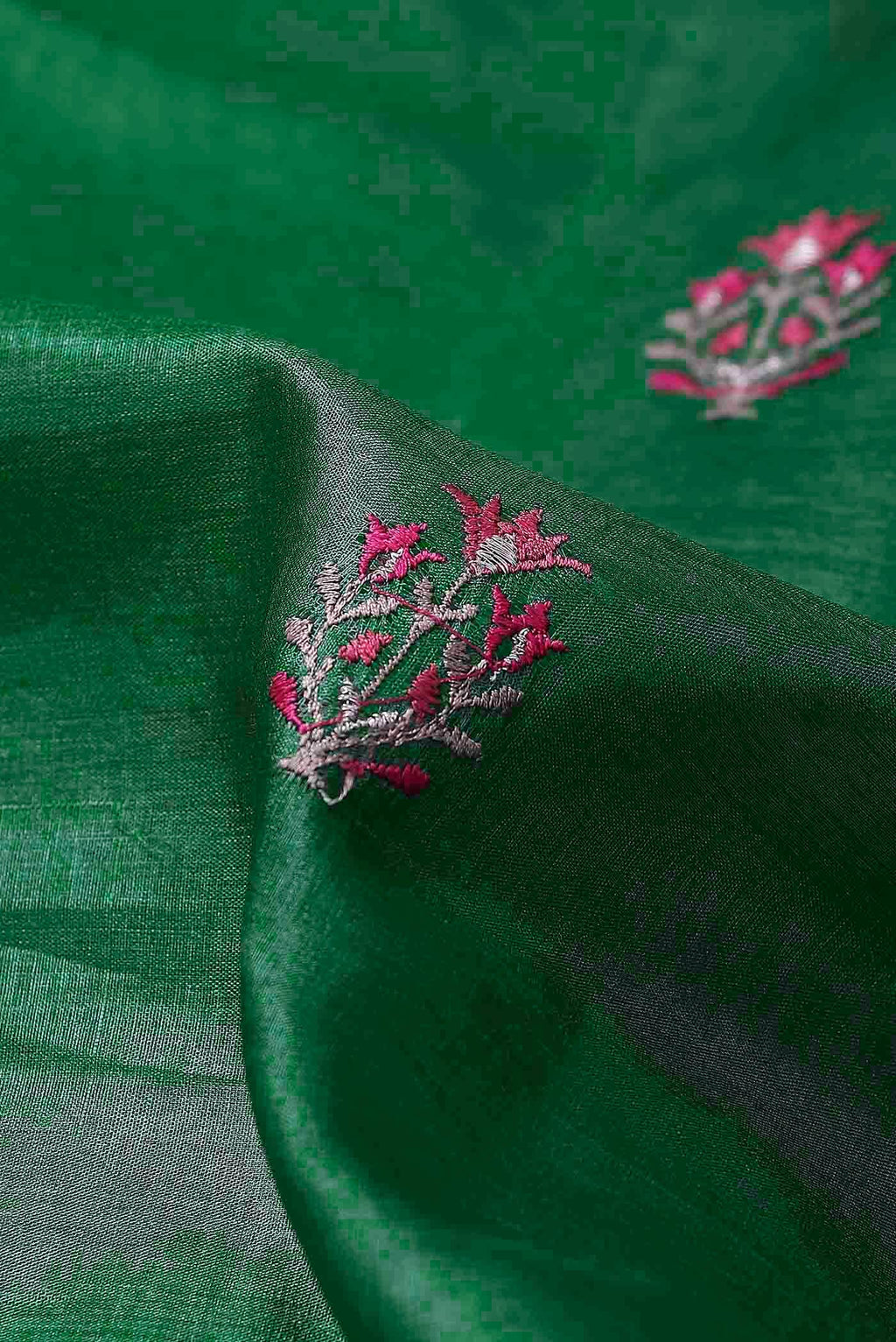 Green Banarasi Tussar Silk Saree