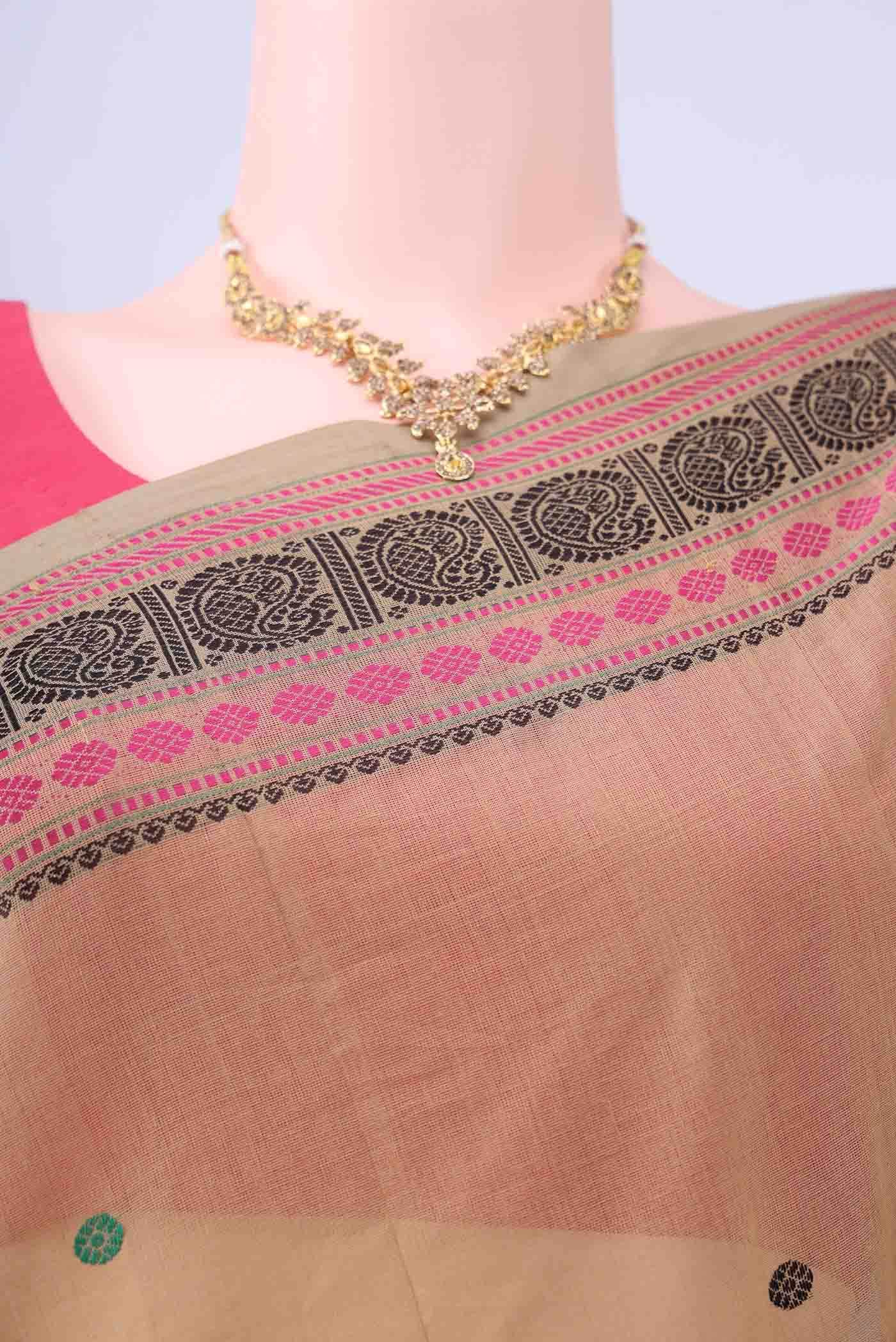 Beige Kanchi Cotton Saree