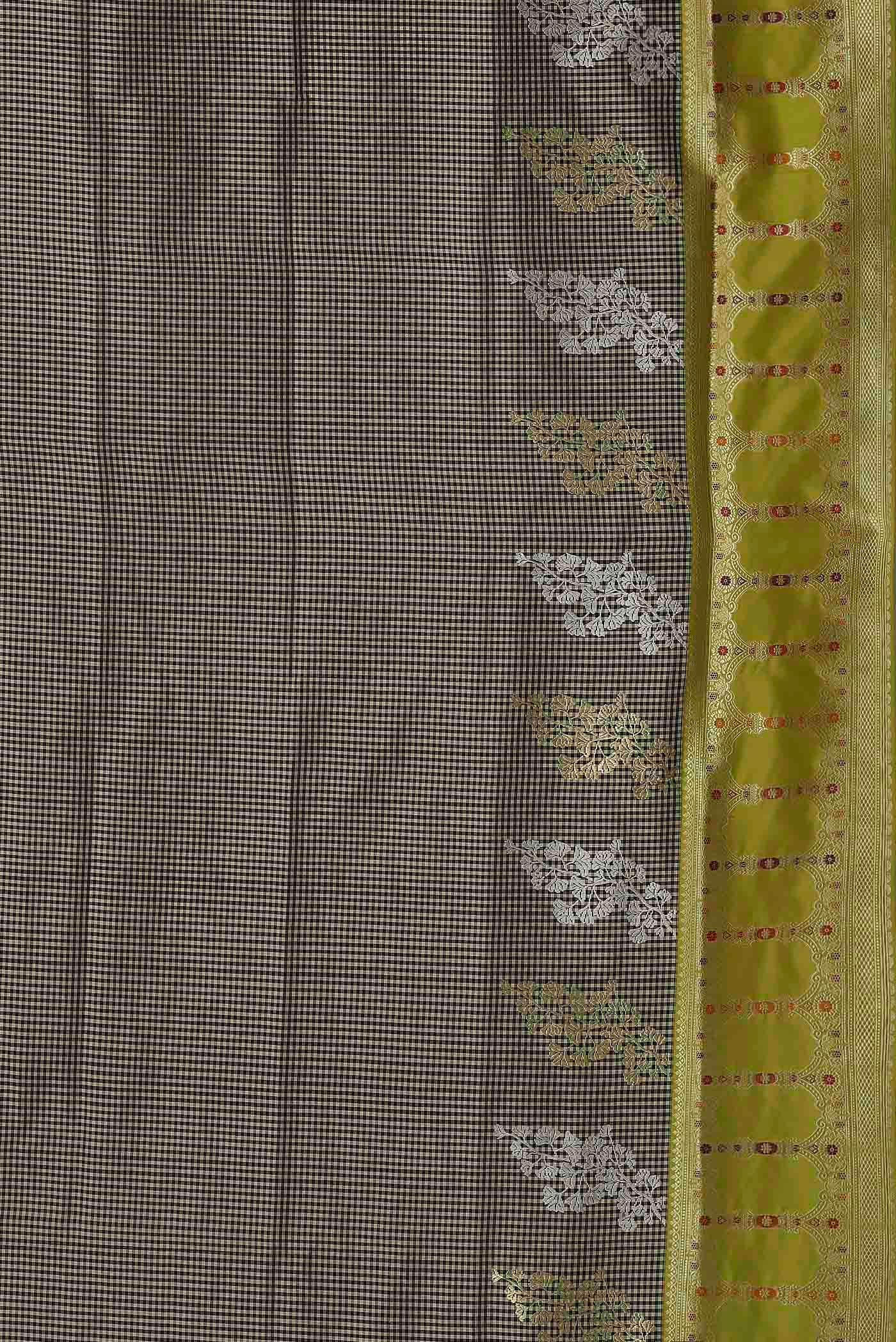 Black Banarasi Silk Saree