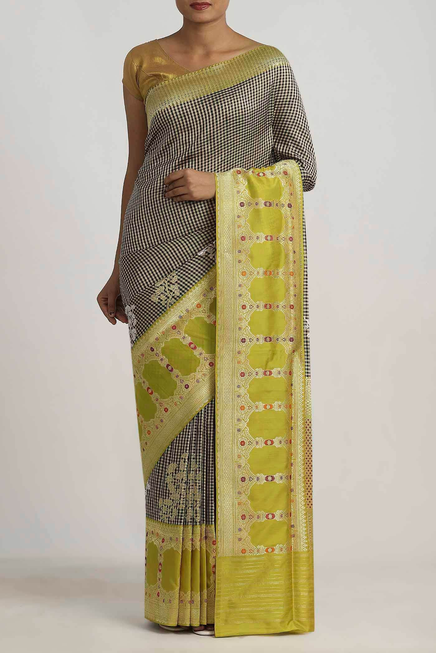 Black Banarasi Silk Saree