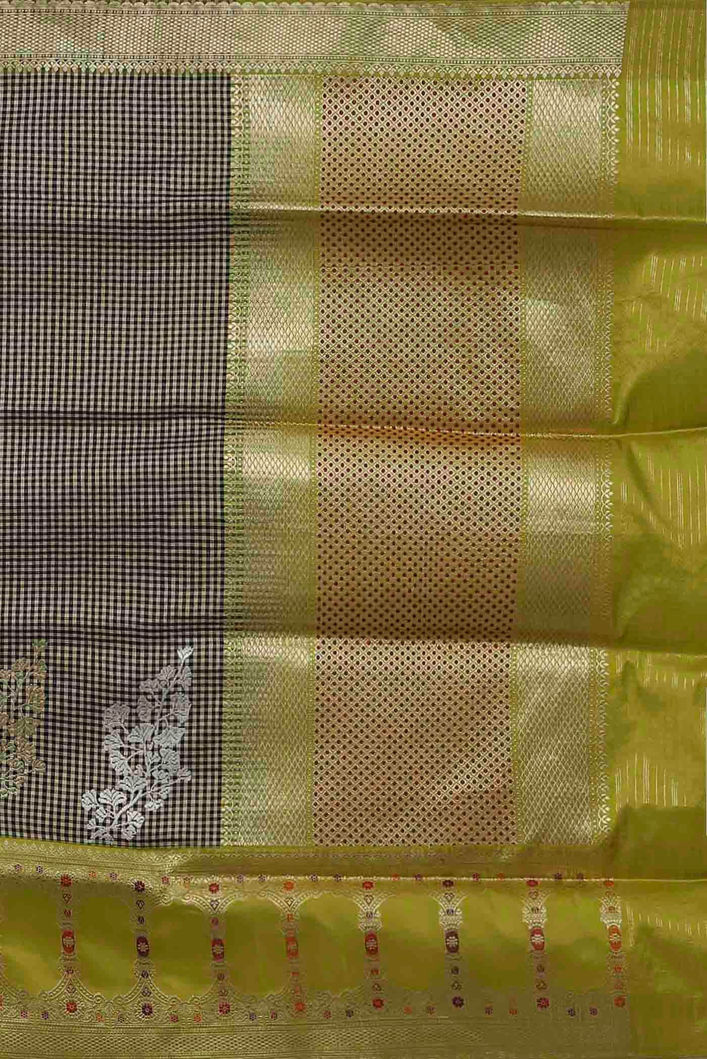Black Banarasi Silk Saree