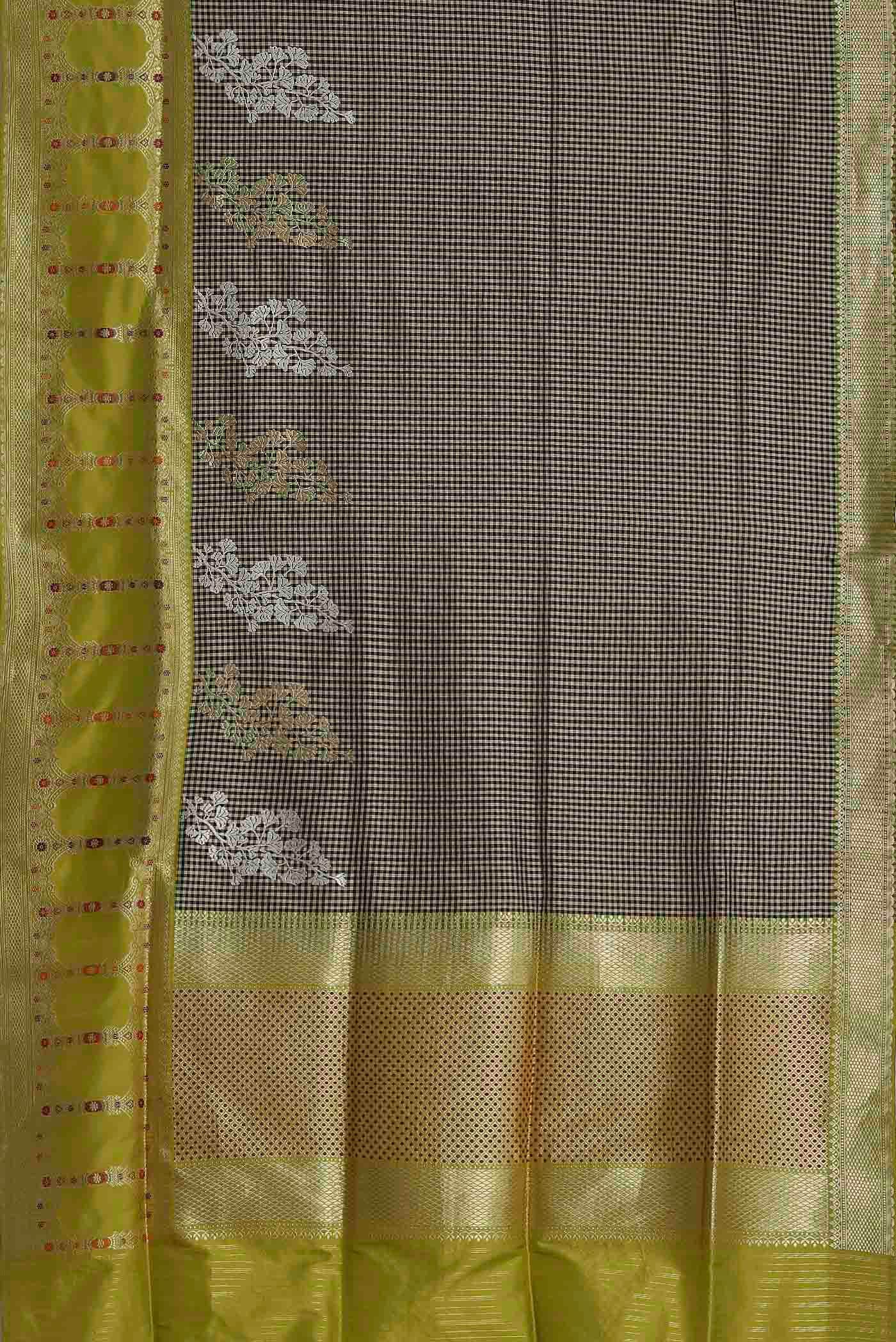 Black Banarasi Silk Saree