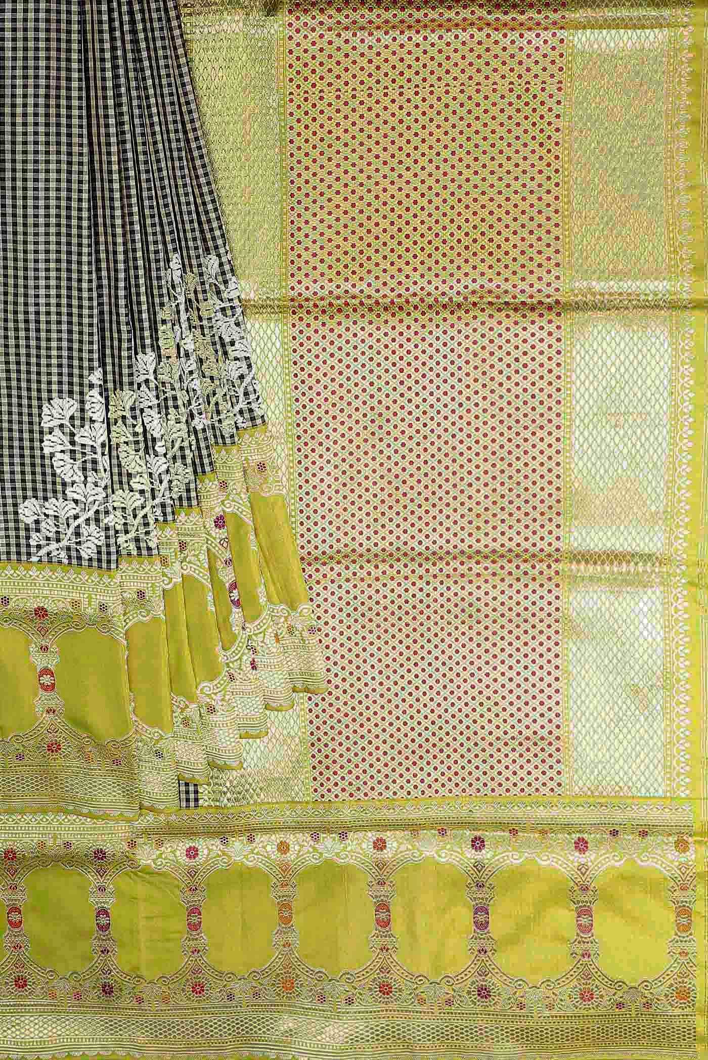 Black Banarasi Silk Saree