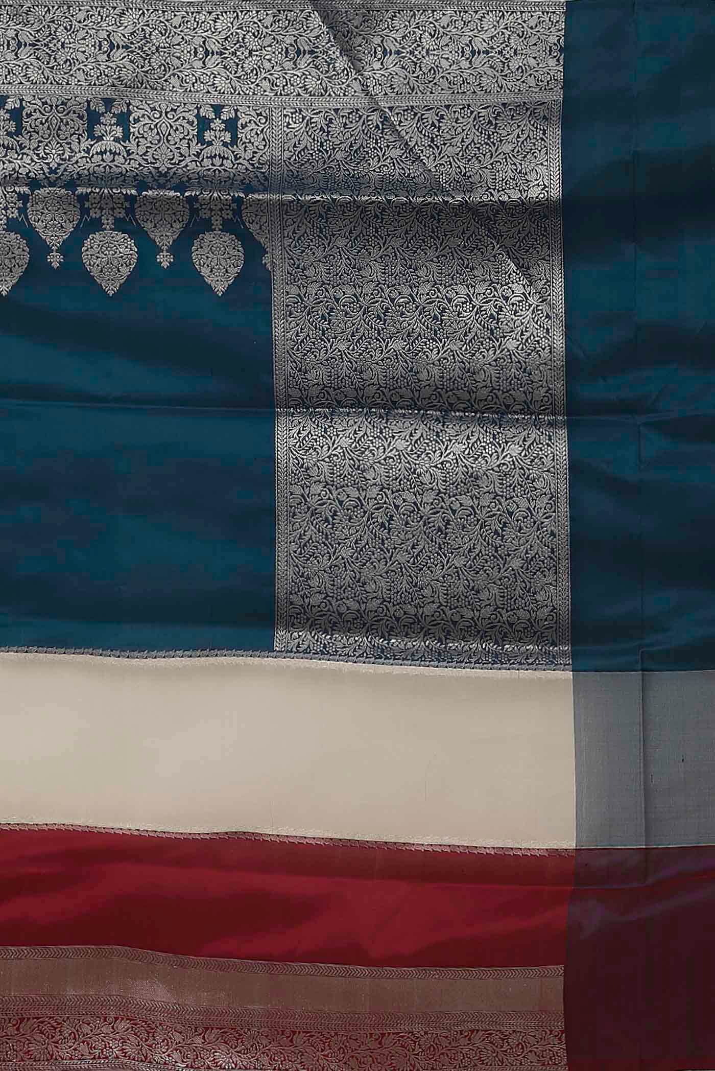 Blue Banarasi Silk Saree