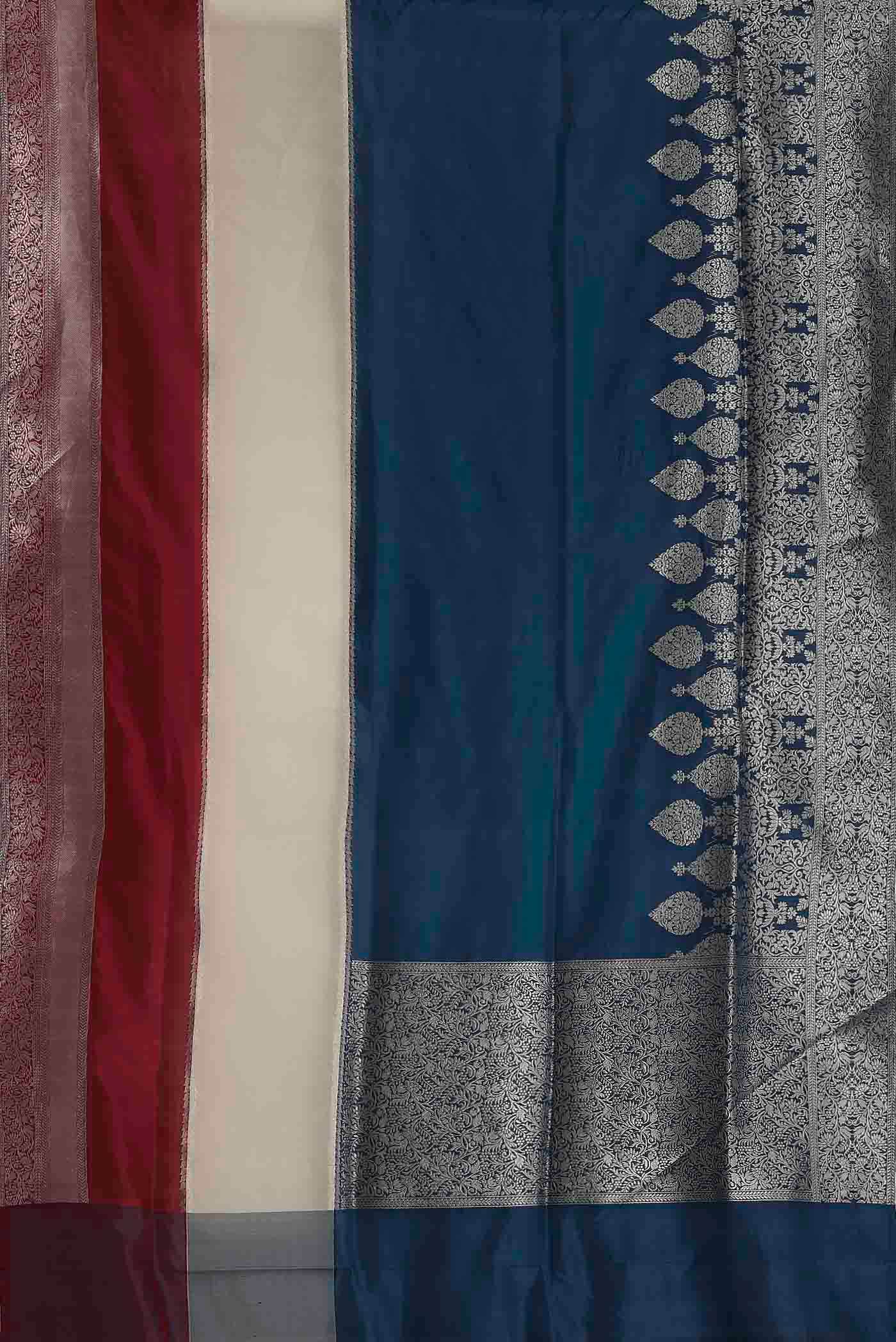 Blue Banarasi Silk Saree