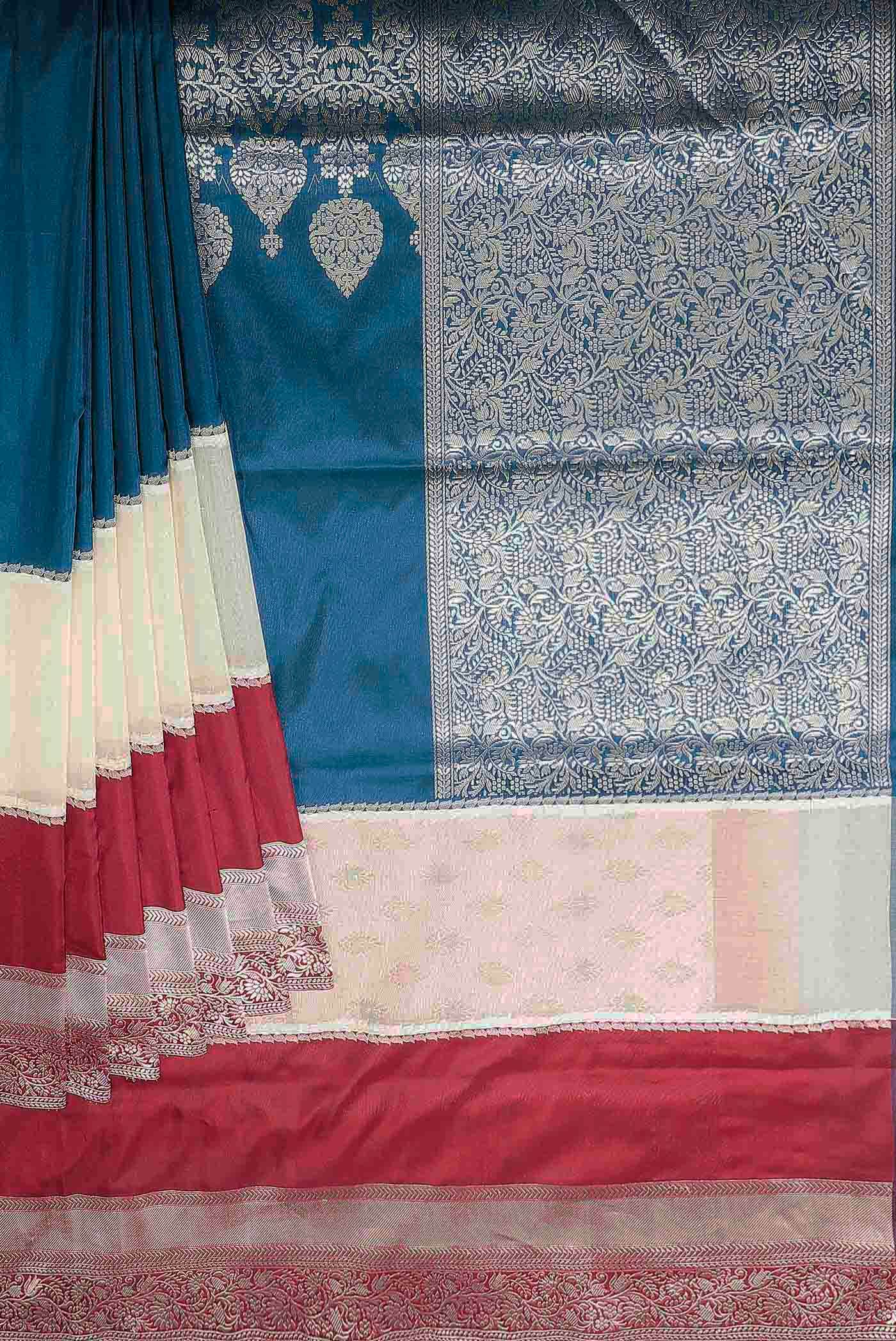 Blue Banarasi Silk Saree