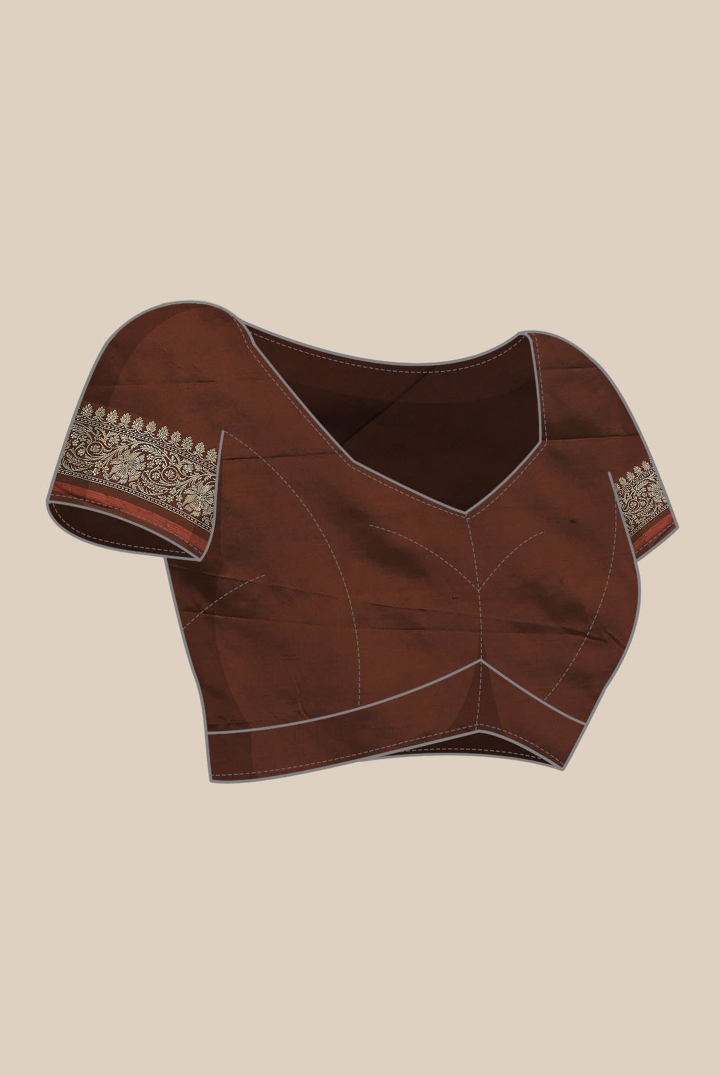 Coffee Brown Banarasi Silk Saree