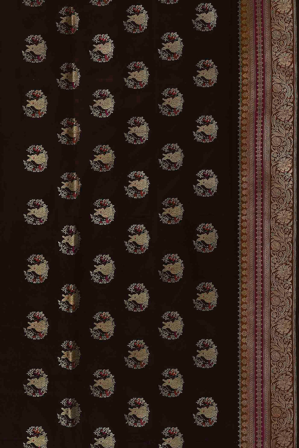Coffee Brown Banarasi Silk Saree