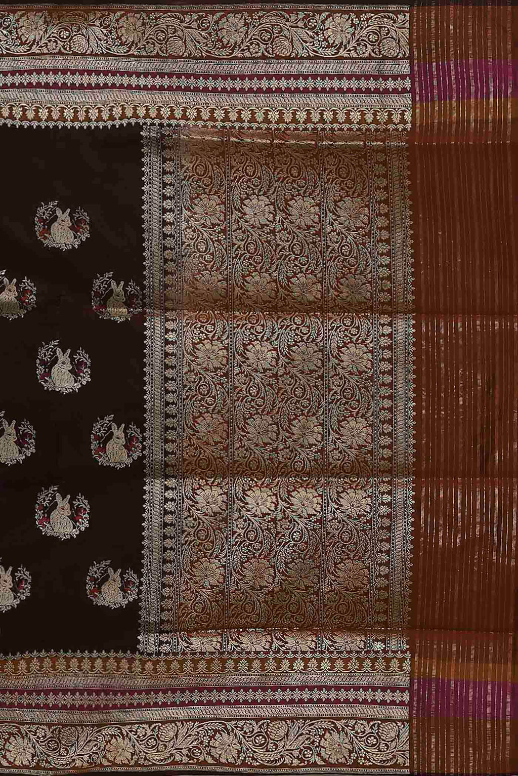 Coffee Brown Banarasi Silk Saree