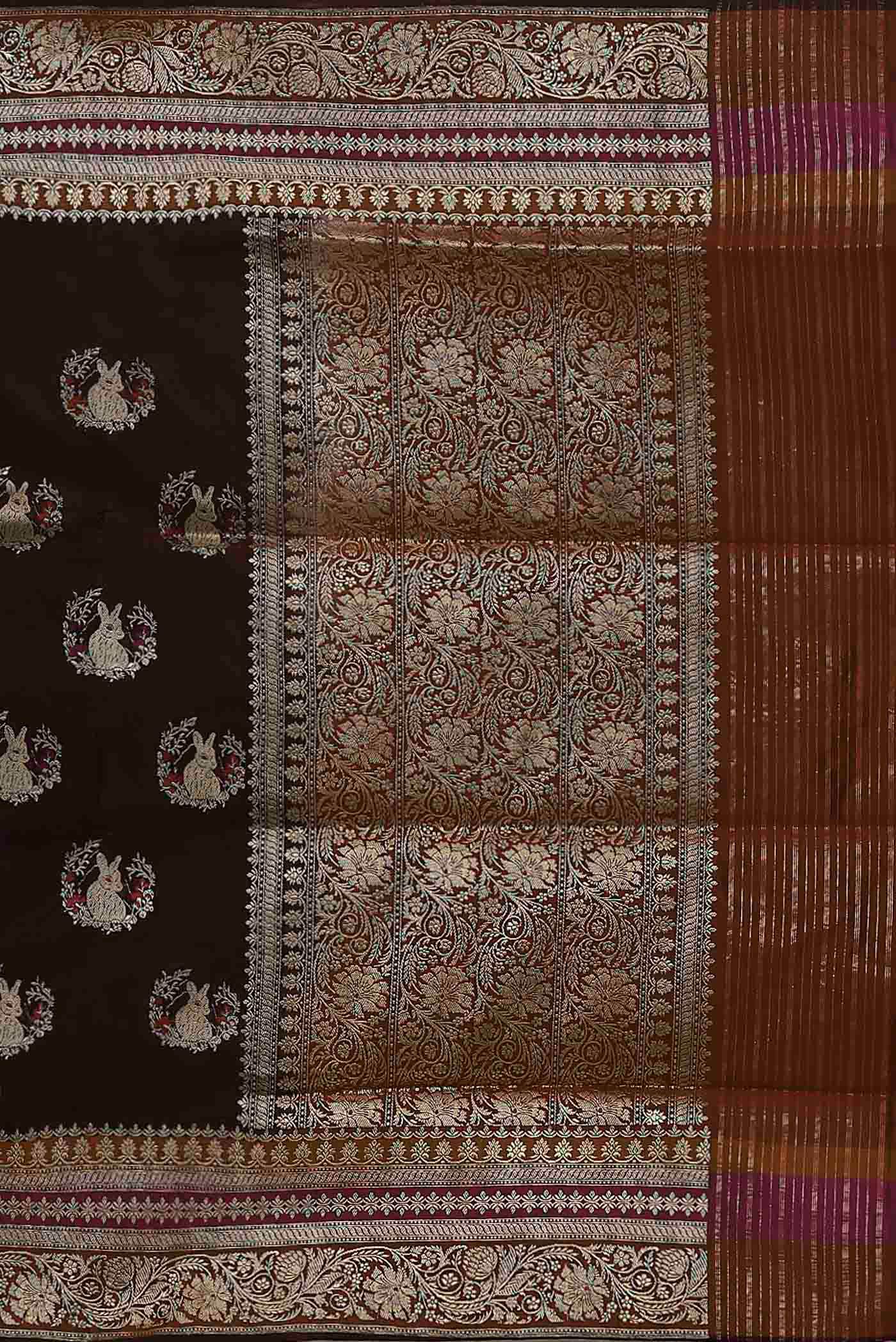 Coffee Brown Banarasi Silk Saree