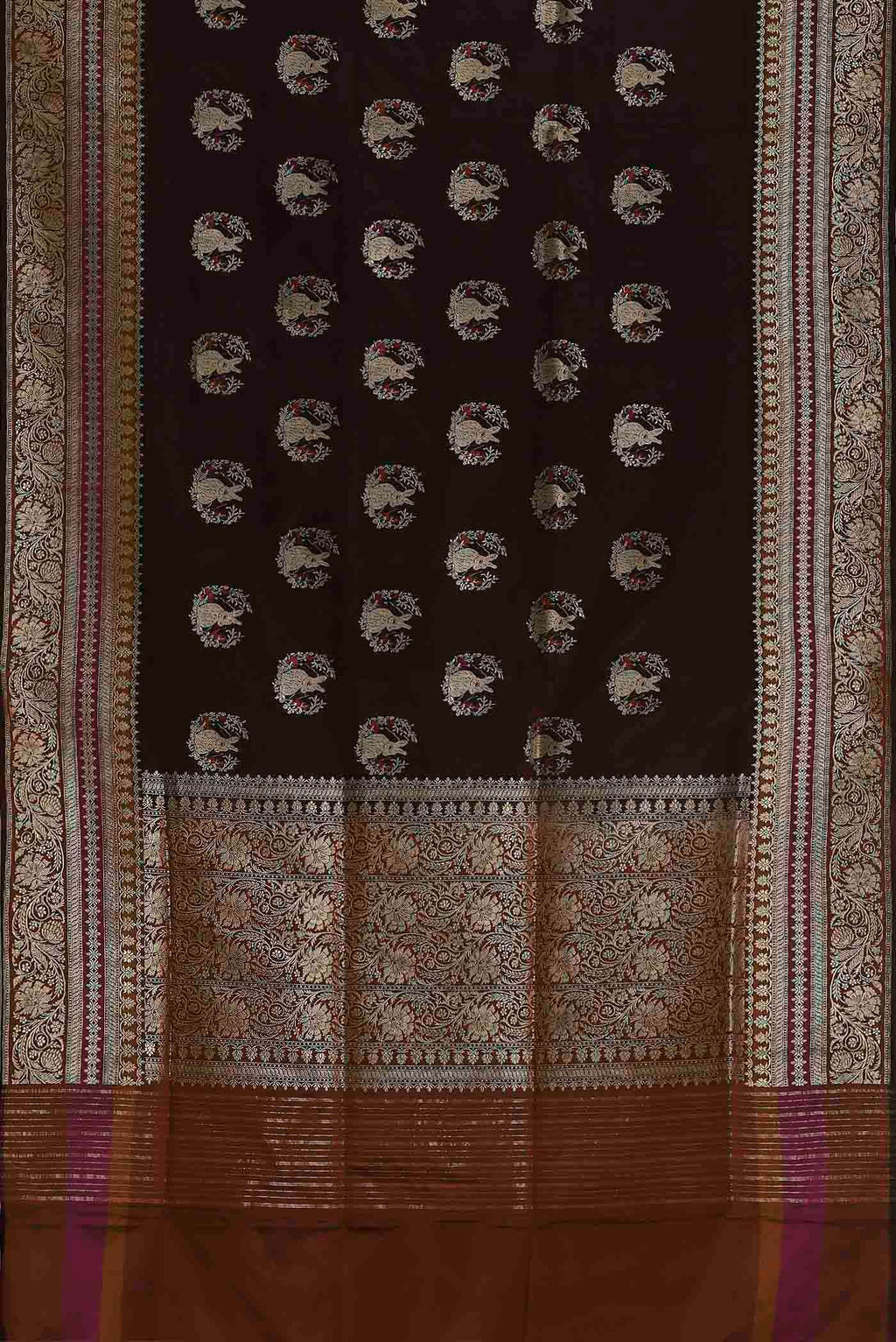Coffee Brown Banarasi Silk Saree