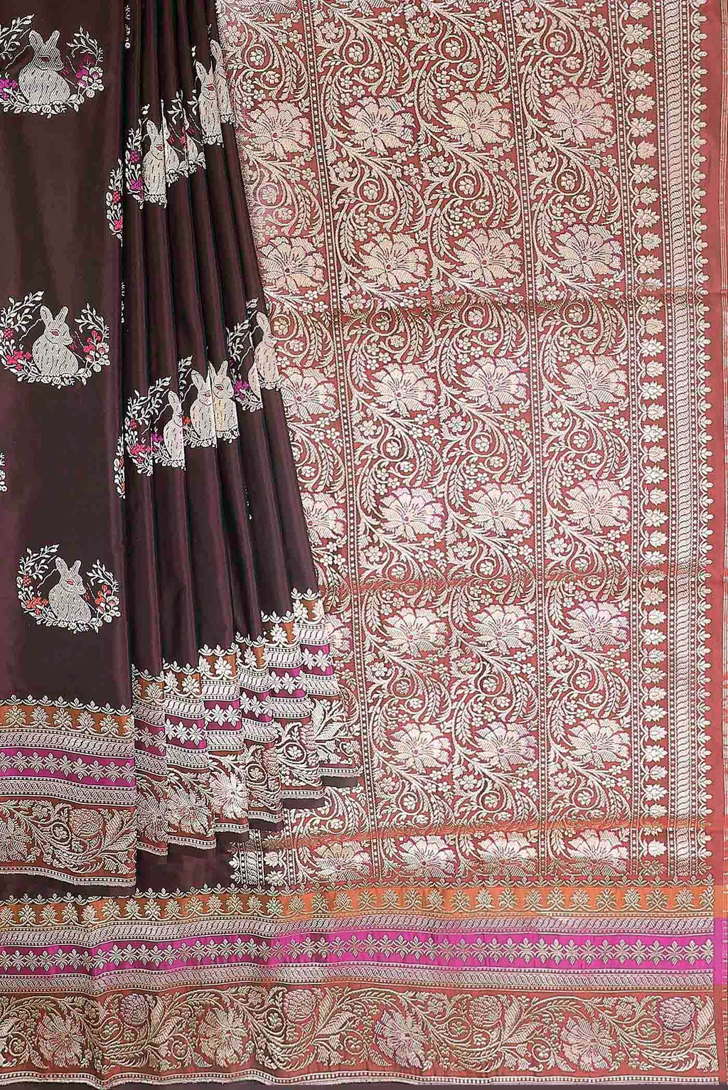 Coffee Brown Banarasi Silk Saree