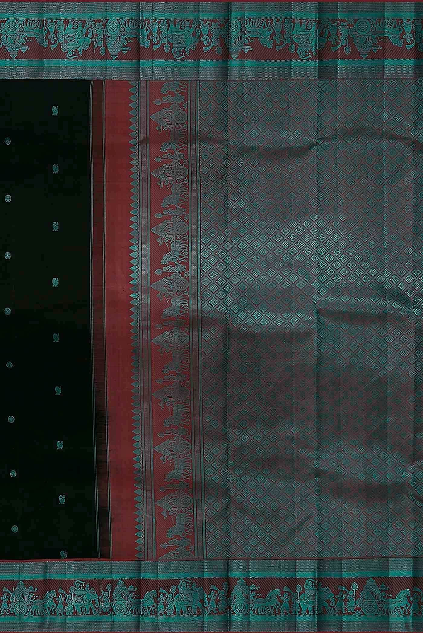 Black Kanchipuram Silk Saree