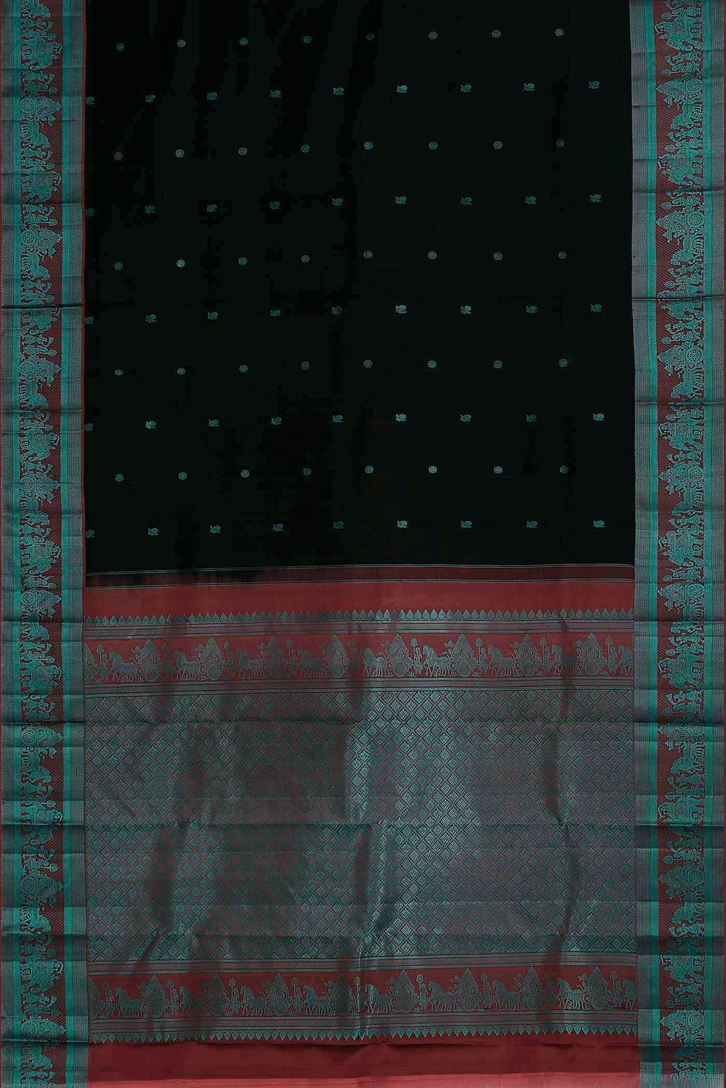 Black Kanchipuram Silk Saree
