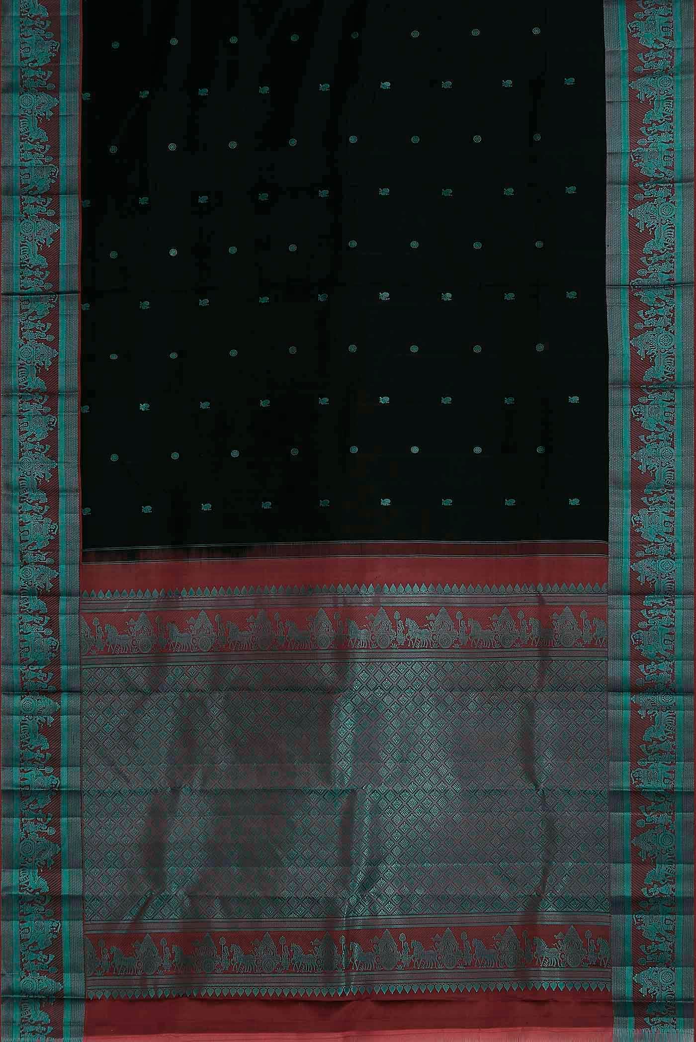 Black Kanchipuram Silk Saree