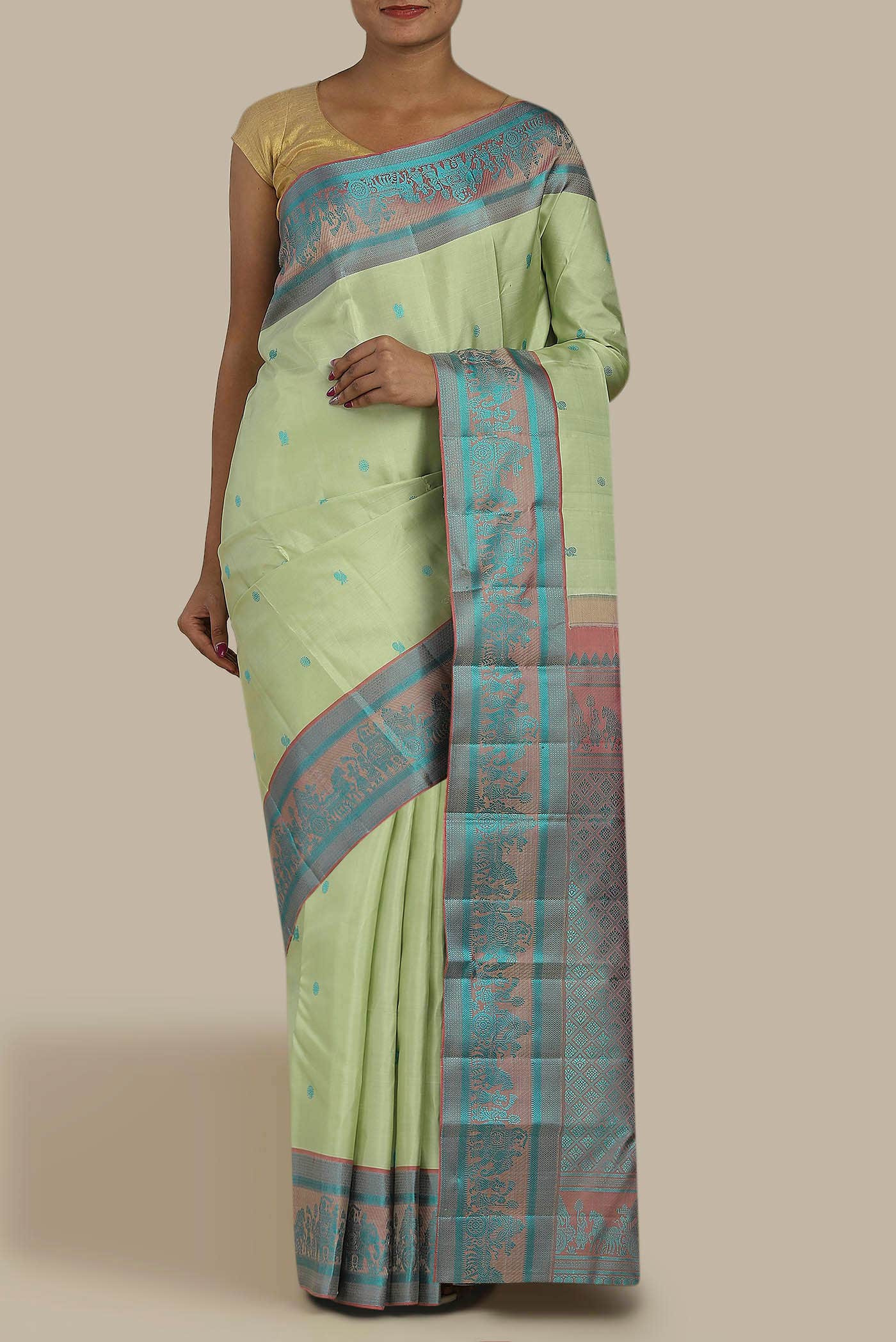 Green Kanchipuram Silk Saree