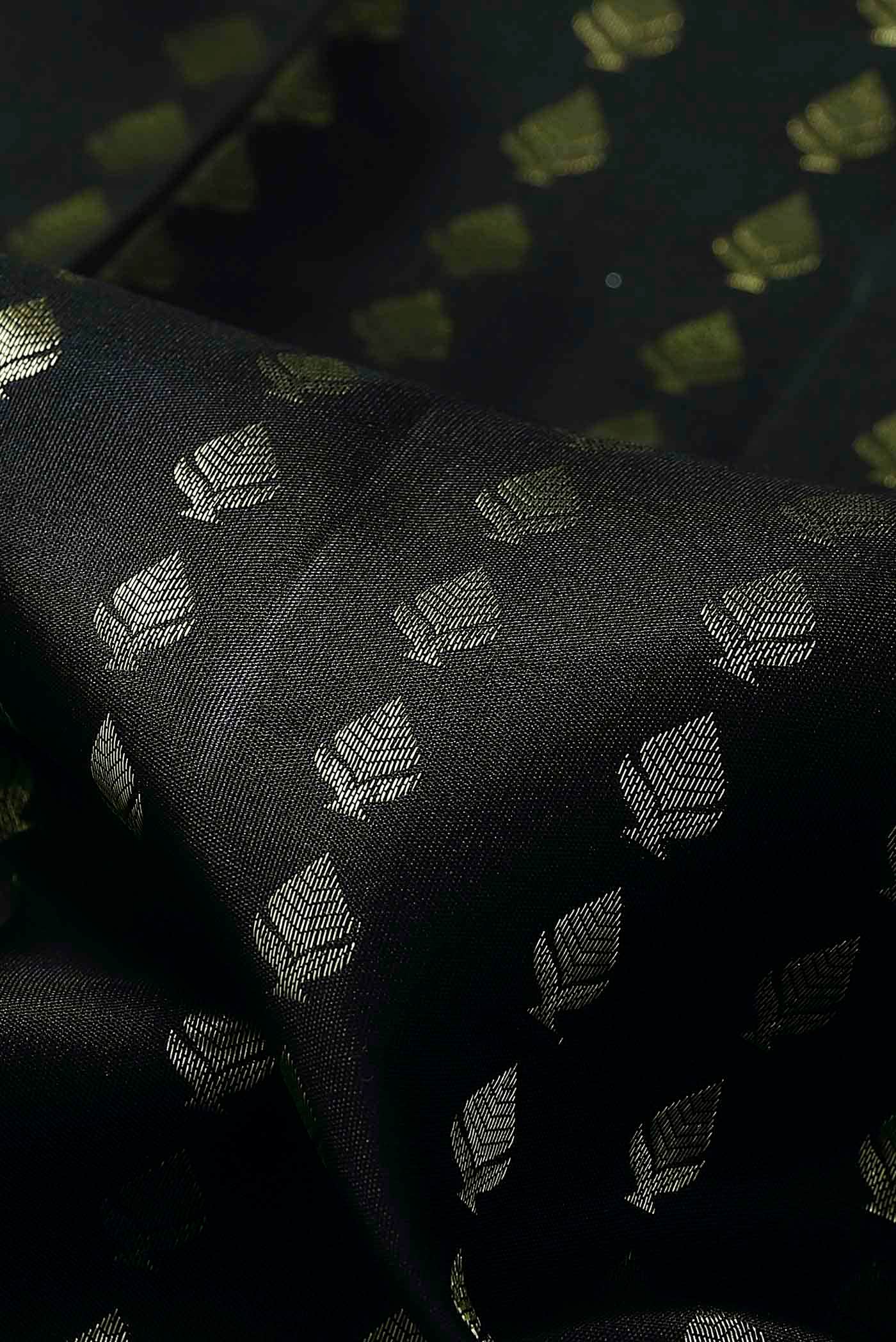 Black Kanchipuram Silk Saree