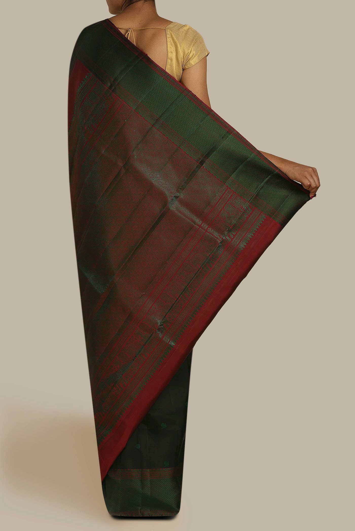 Black Kanchipuram Silk Saree