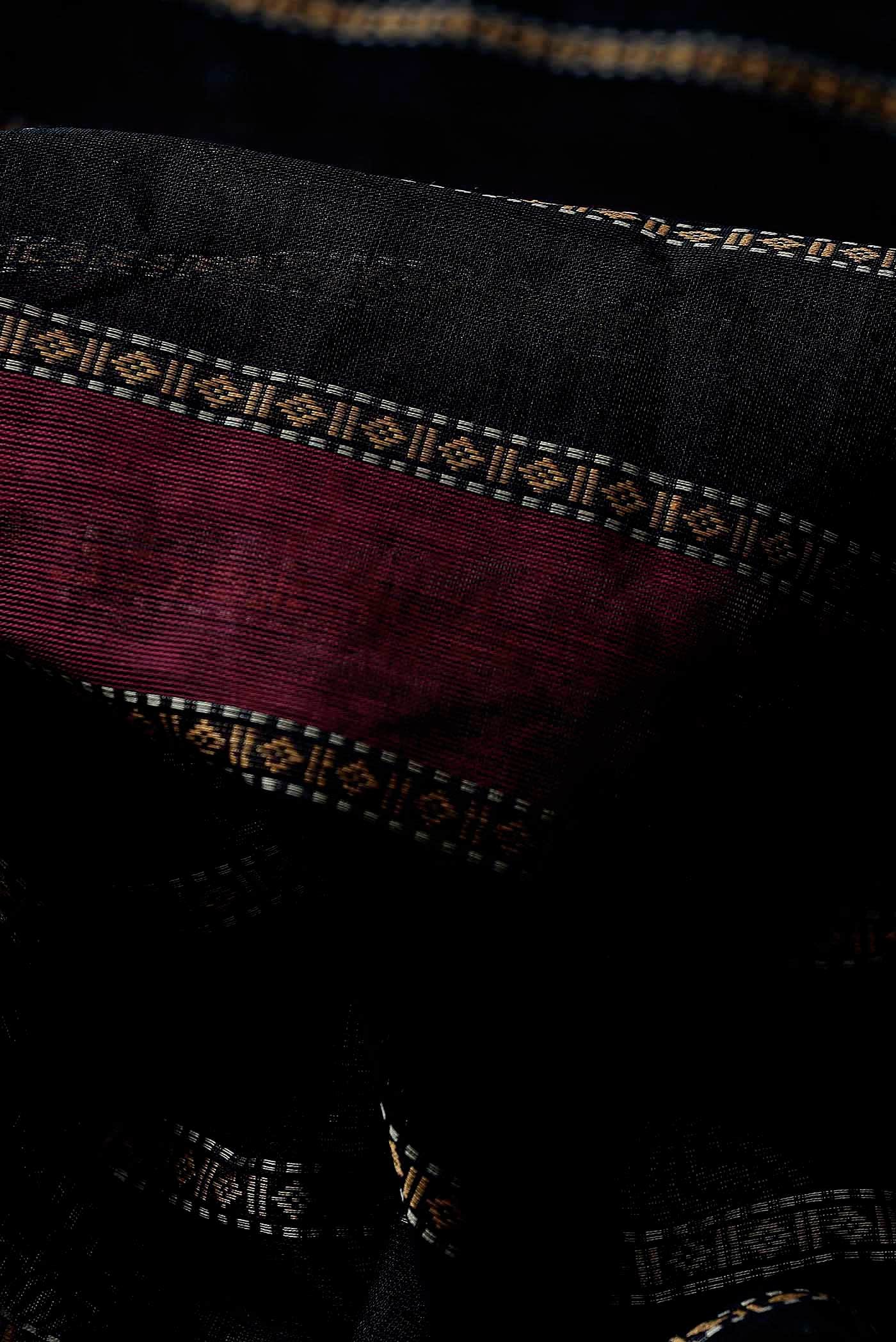 Black Cotton Saree