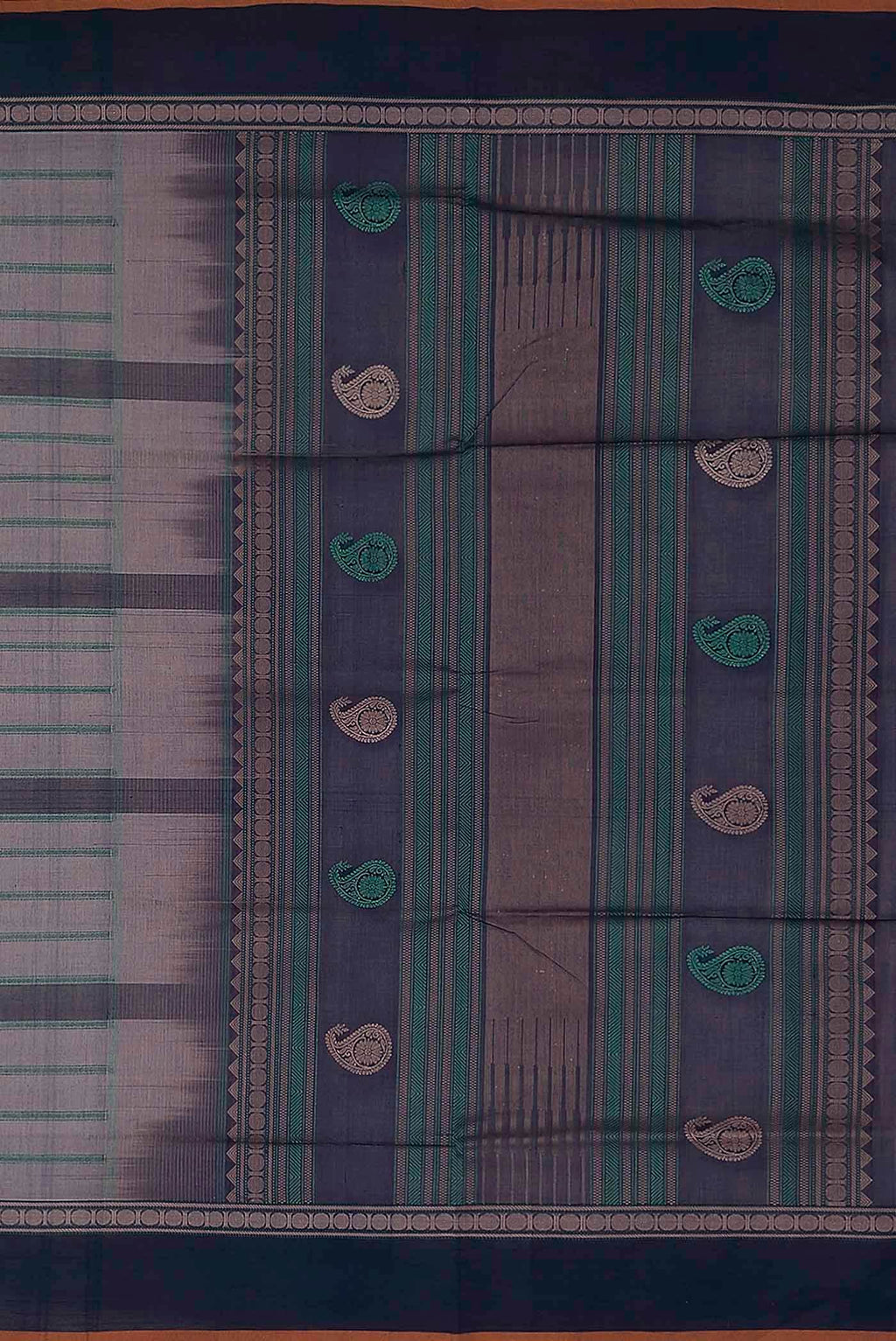 Blue Cotton Saree