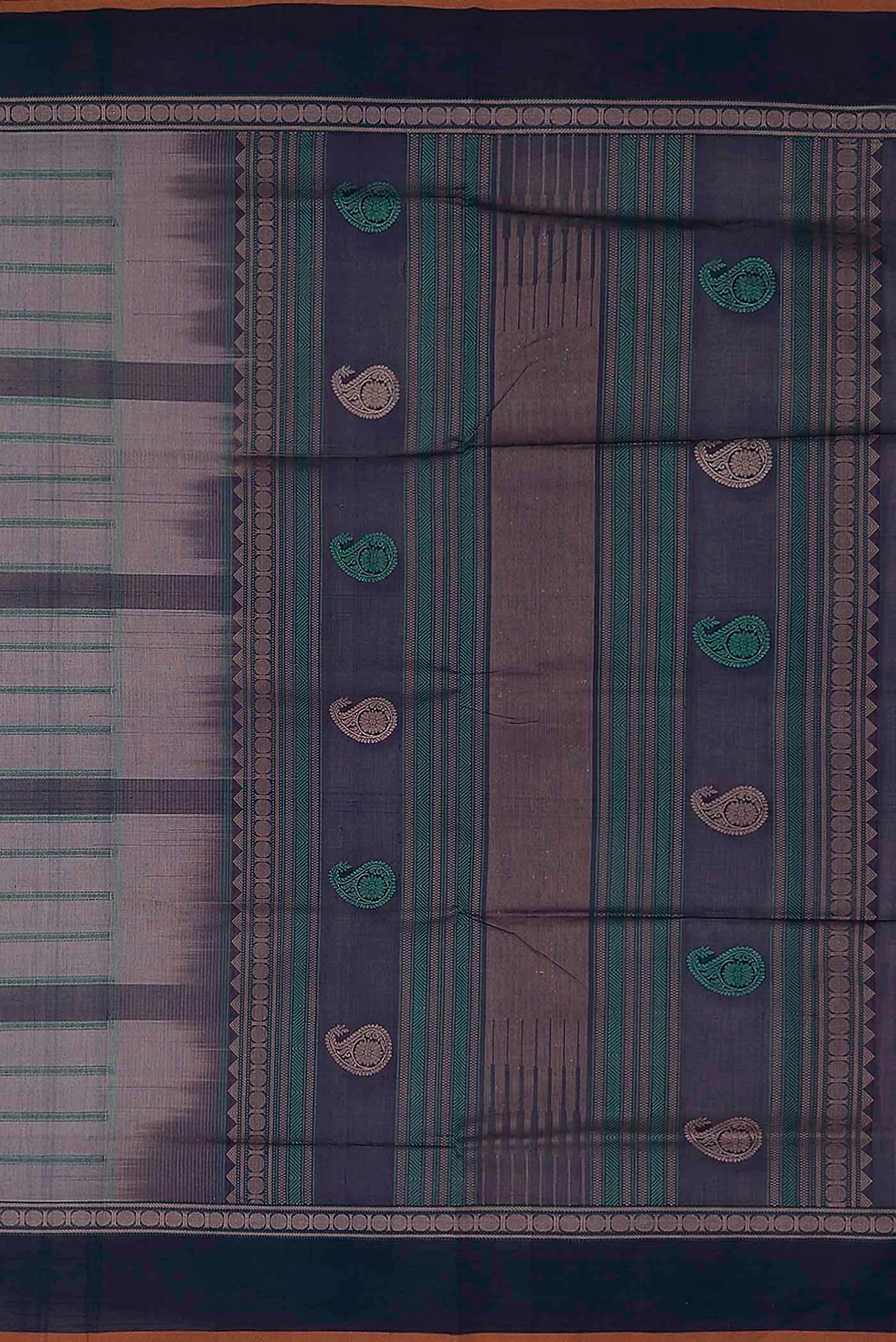 Blue Cotton Saree