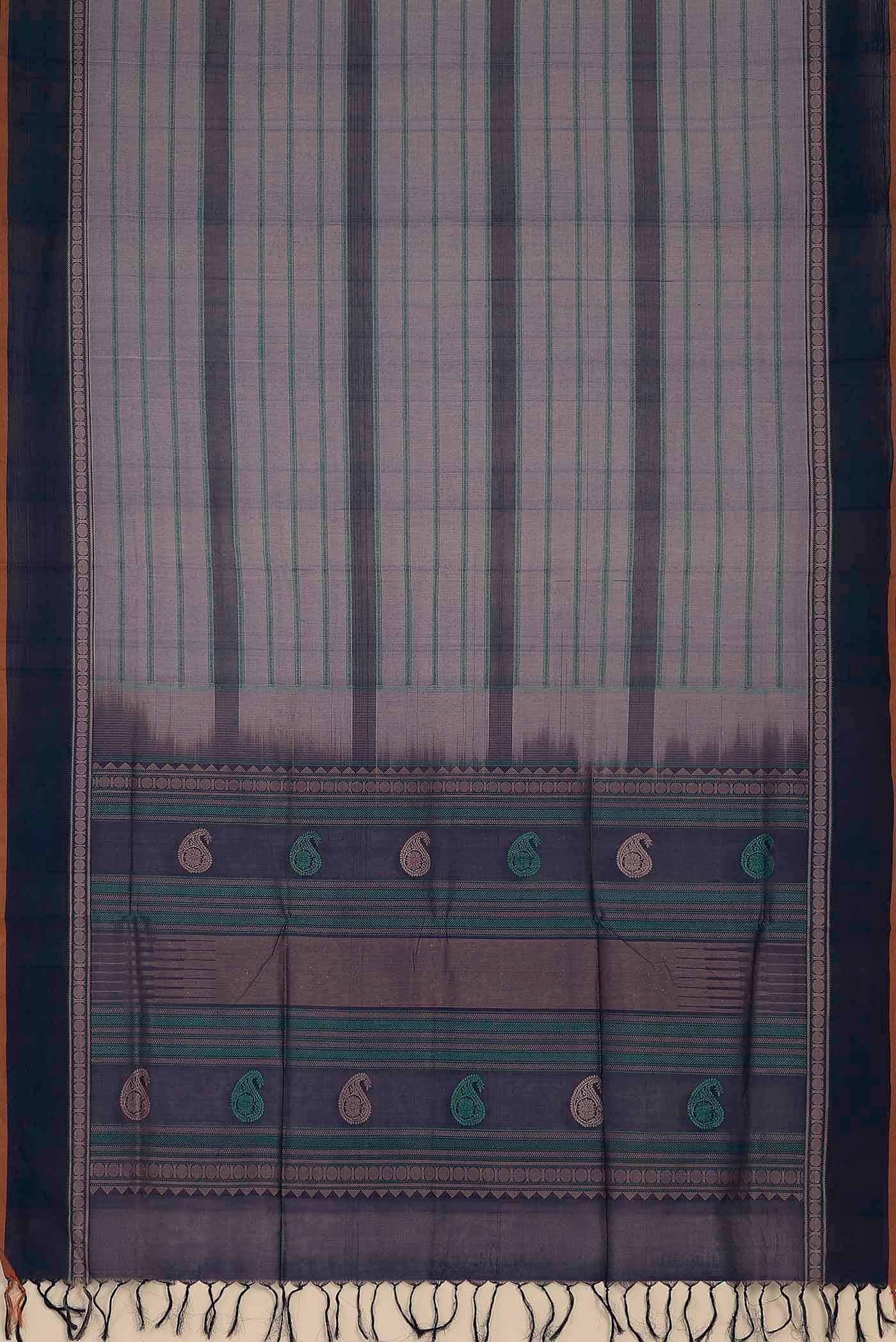 Blue Cotton Saree