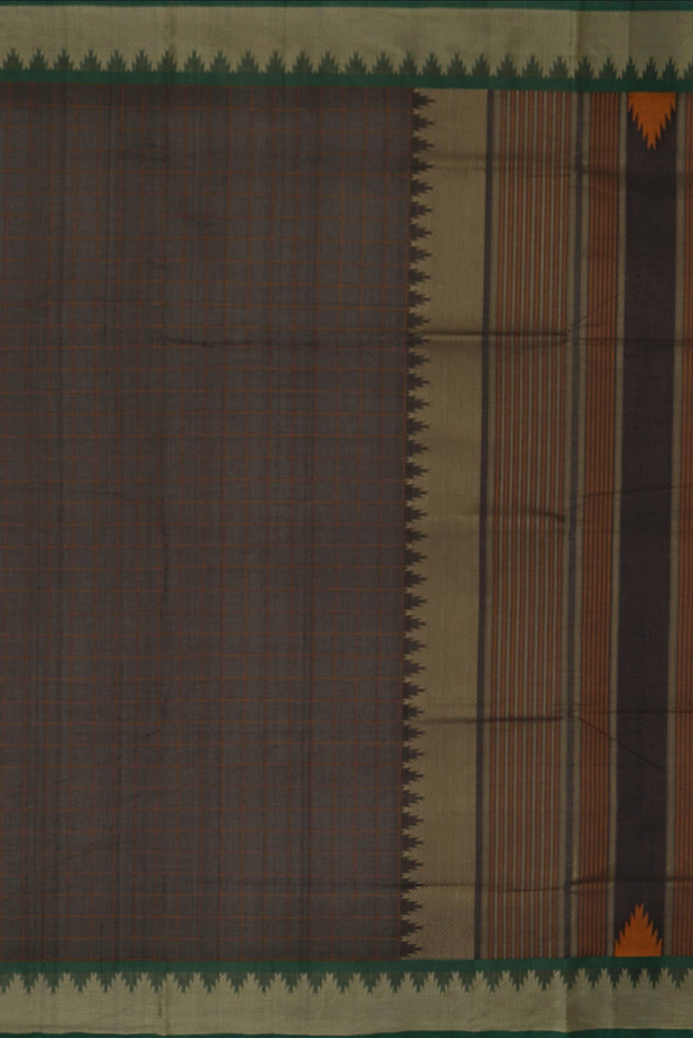 Black Dual Tone Cotton Saree