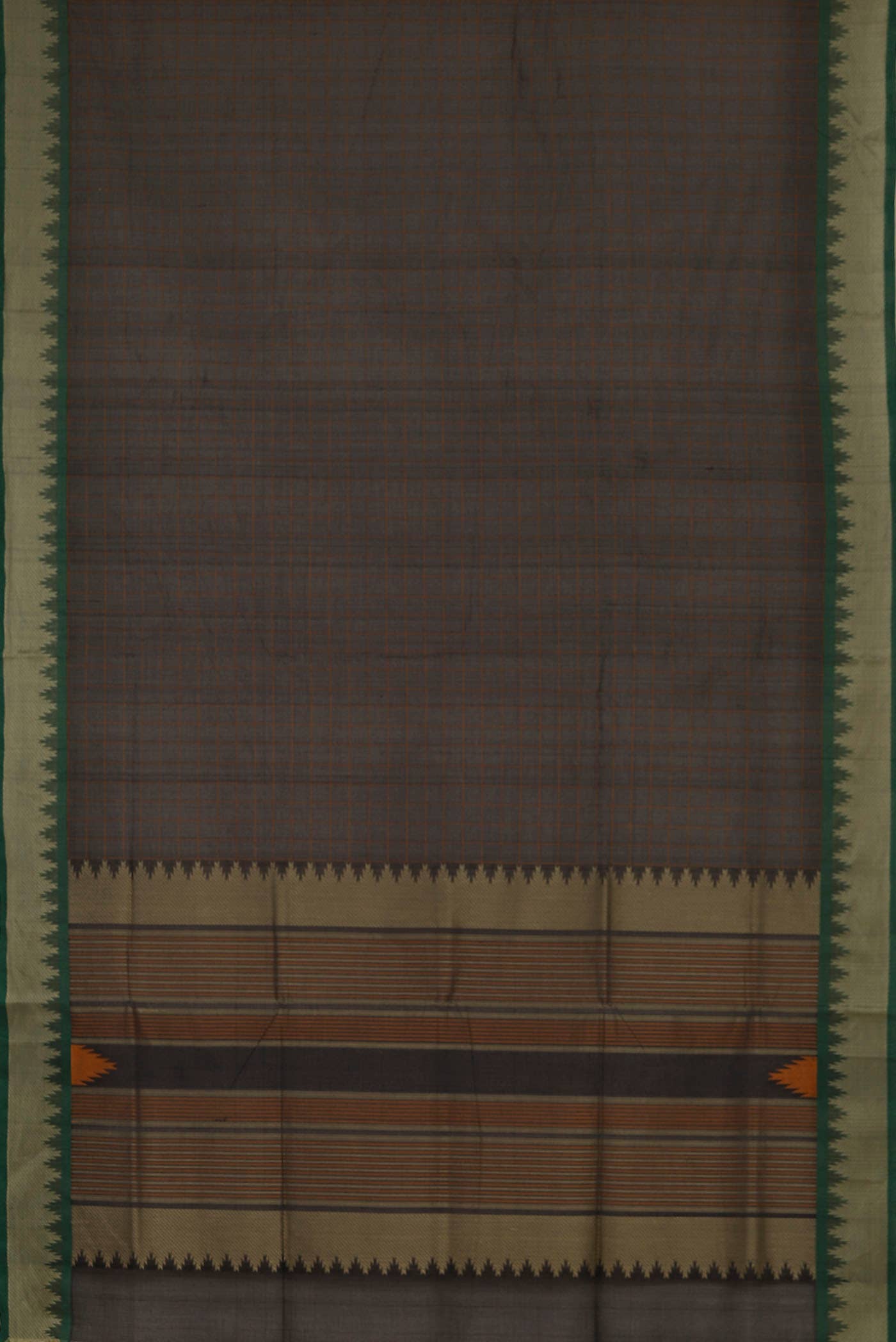 Black Dual Tone Cotton Saree