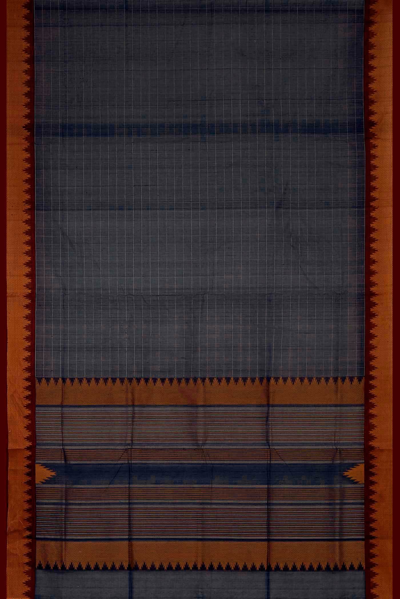 Blue Cotton Saree