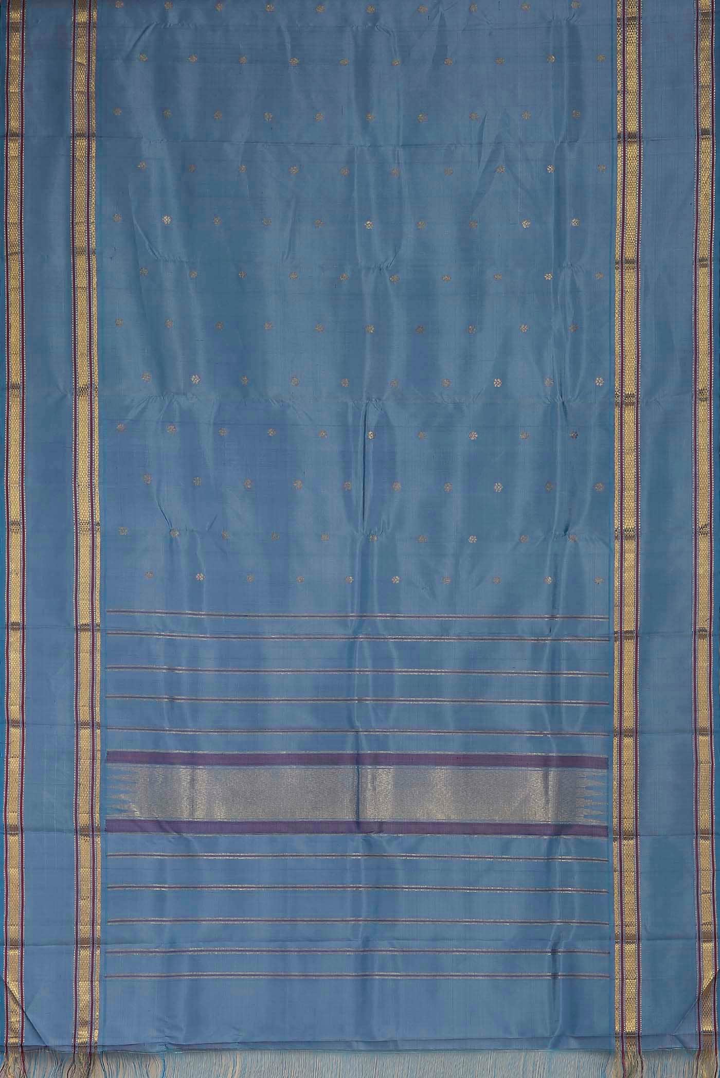 Blue Kanchipuram Silk Saree