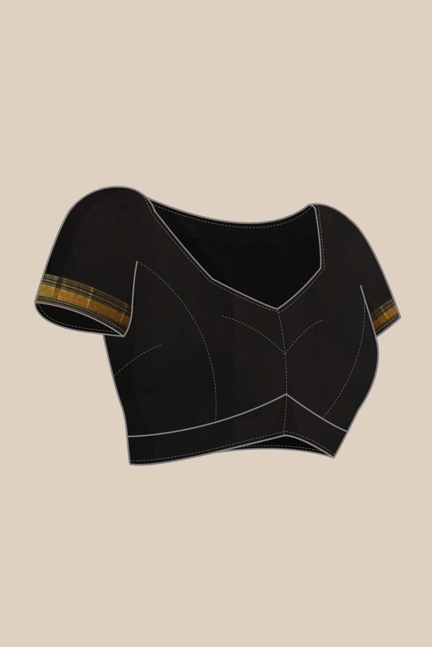 Black Kanchipuram Silk Saree