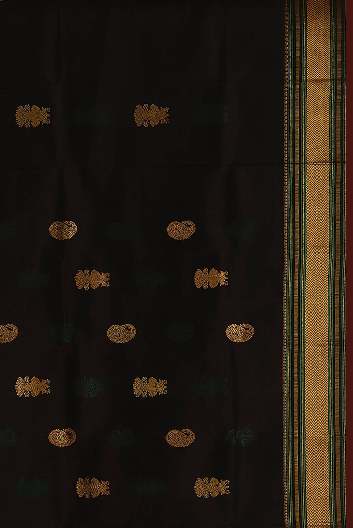 Black Kanchipuram Silk Saree