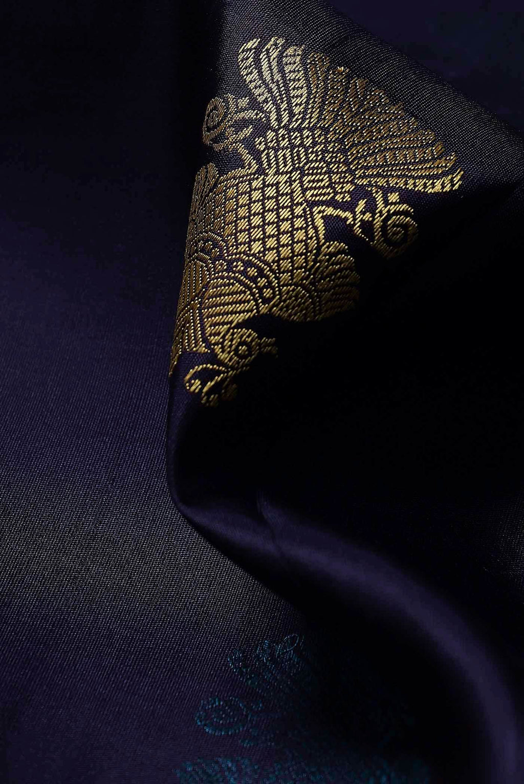 Black Kanchipuram Silk Saree