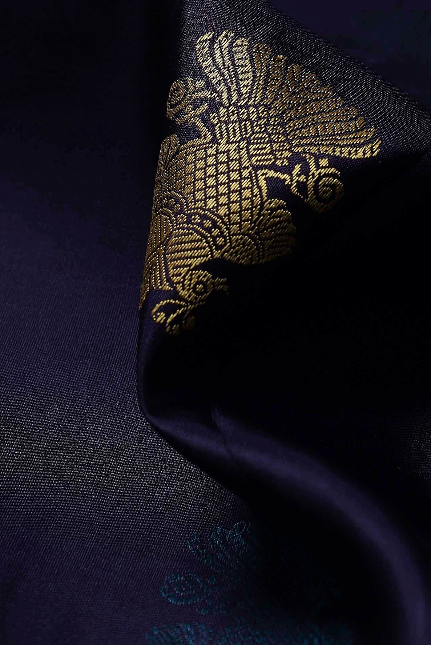 Black Kanchipuram Silk Saree